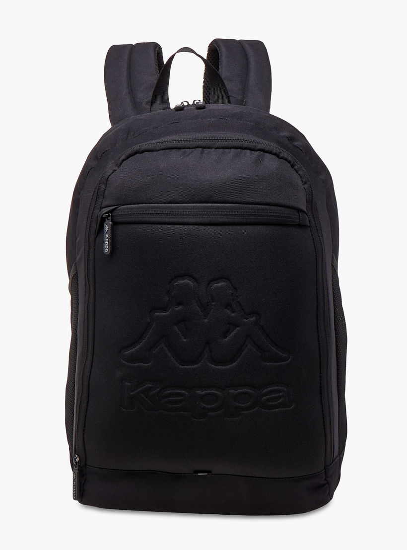 Kappa Logo Embossed School Backpack with Adjustable Straps and Zip Closure - 13x32x47 cm-boys-accessories-bagsandbackpacks-image-1
