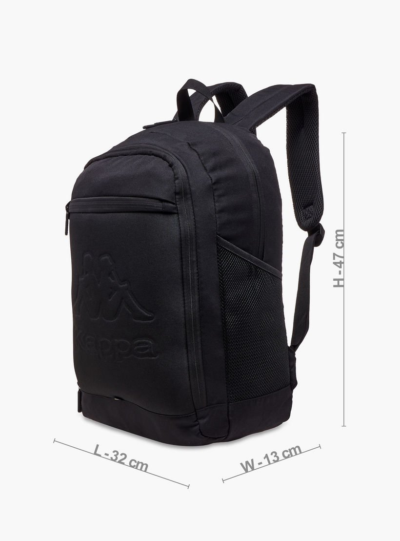 Kappa Logo Embossed School Backpack with Adjustable Straps and Zip Closure - 13x32x47 cm-boys-accessories-bagsandbackpacks-image-4