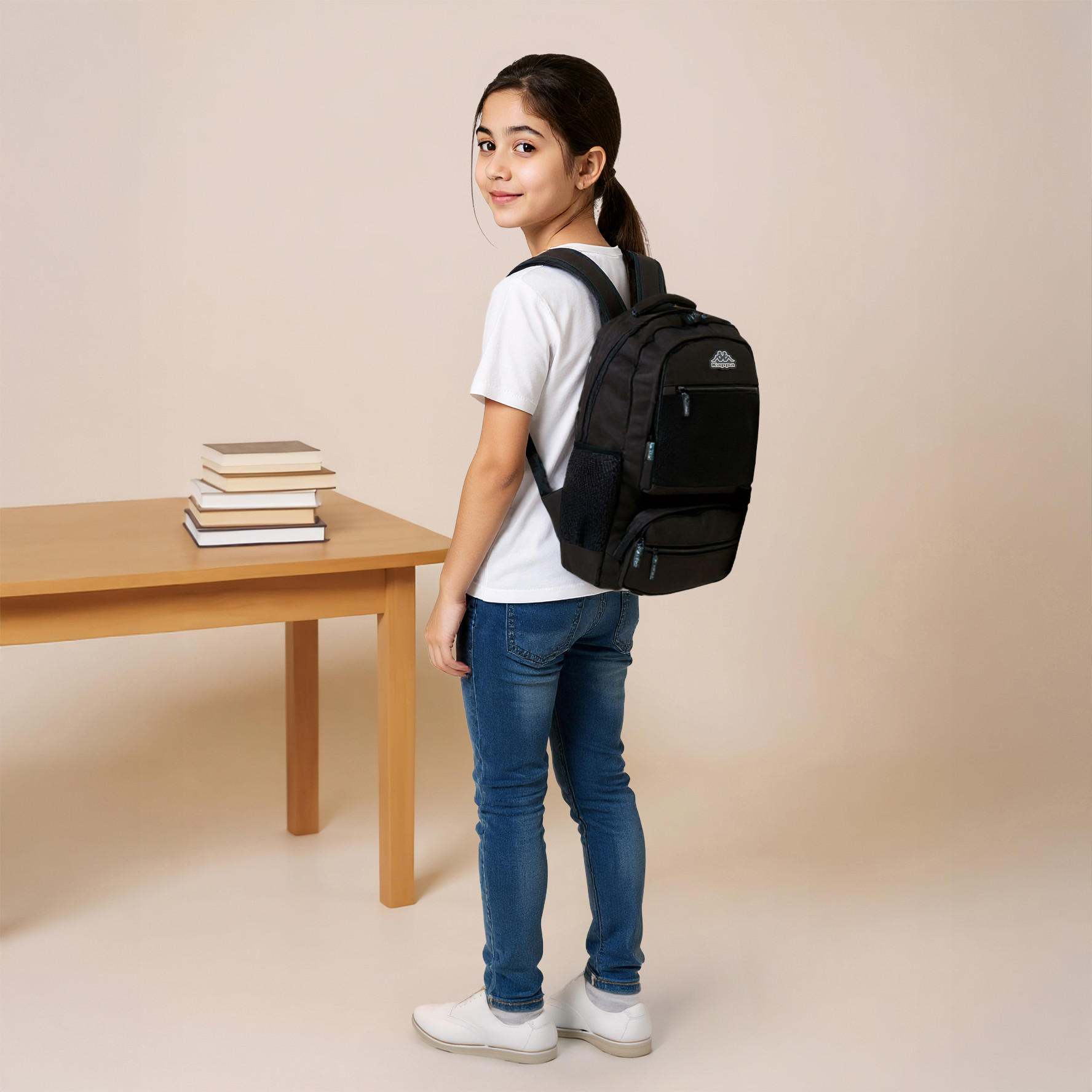 Kappa Logo Print School Backpack and Pencil Pouch set-school-bagsandbackpacks-backpacks-image-3