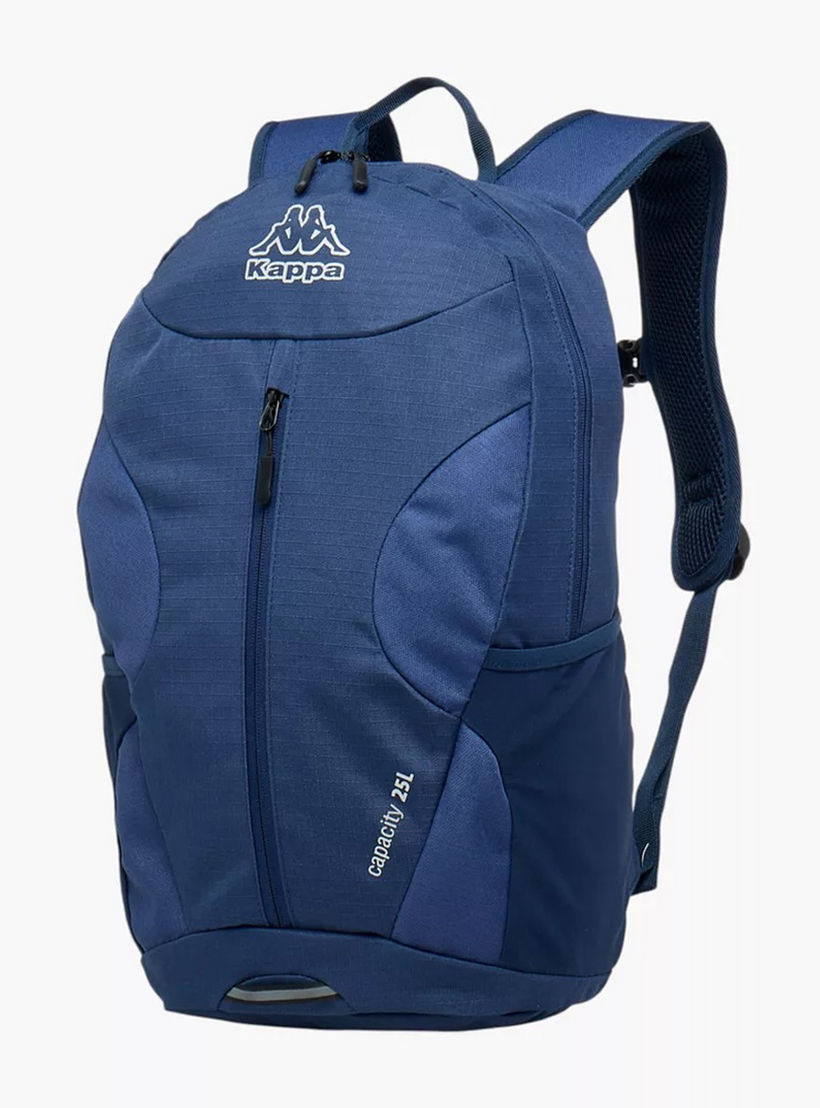 Kappa Logo Print Backpack with Adjustable Straps and Zip Closure - 16x46x27 cm-travel-luggagesandbags-backpacks-image-3