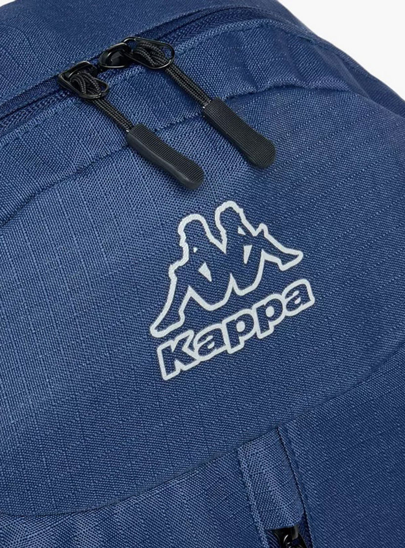 Kappa Logo Print Backpack with Adjustable Straps and Zip Closure - 16x46x27 cm-travel-luggagesandbags-backpacks-image-5