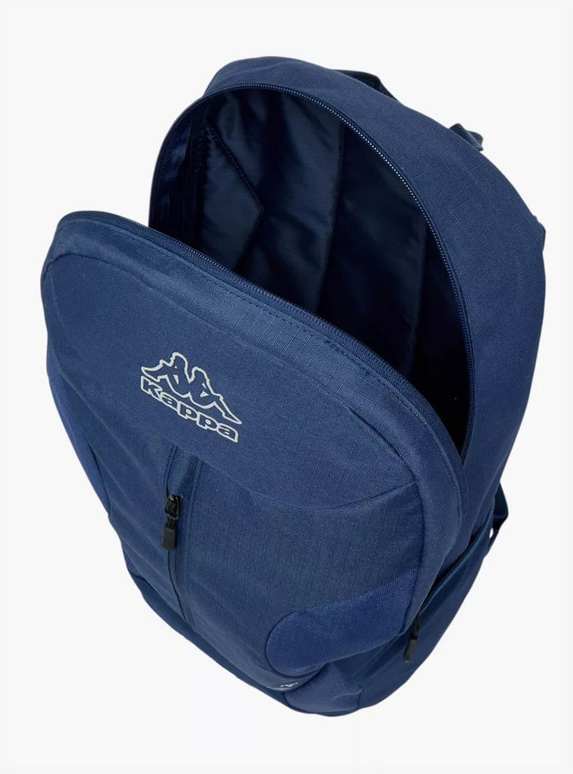 Kappa Logo Print Backpack with Adjustable Straps and Zip Closure - 16x46x27 cm-travel-luggagesandbags-backpacks-image-6