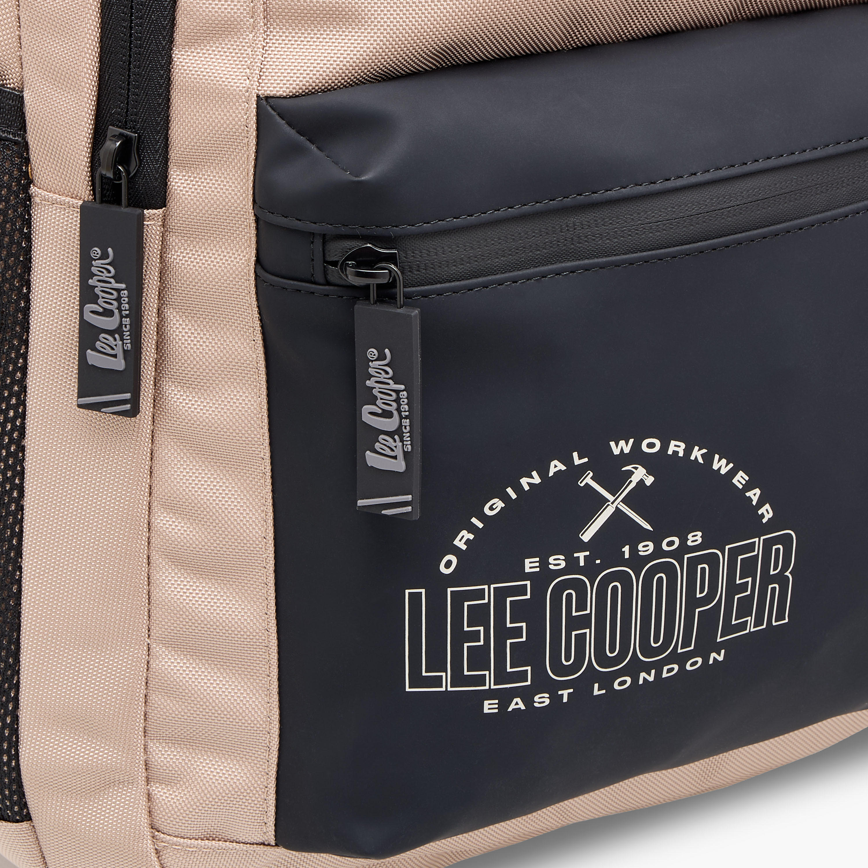 Lee Cooper Logo Print School Backpack with Adjustable Straps and Zip Closure - 18x33x47 cm-school-bagsandbackpacks-backpacks-image-7