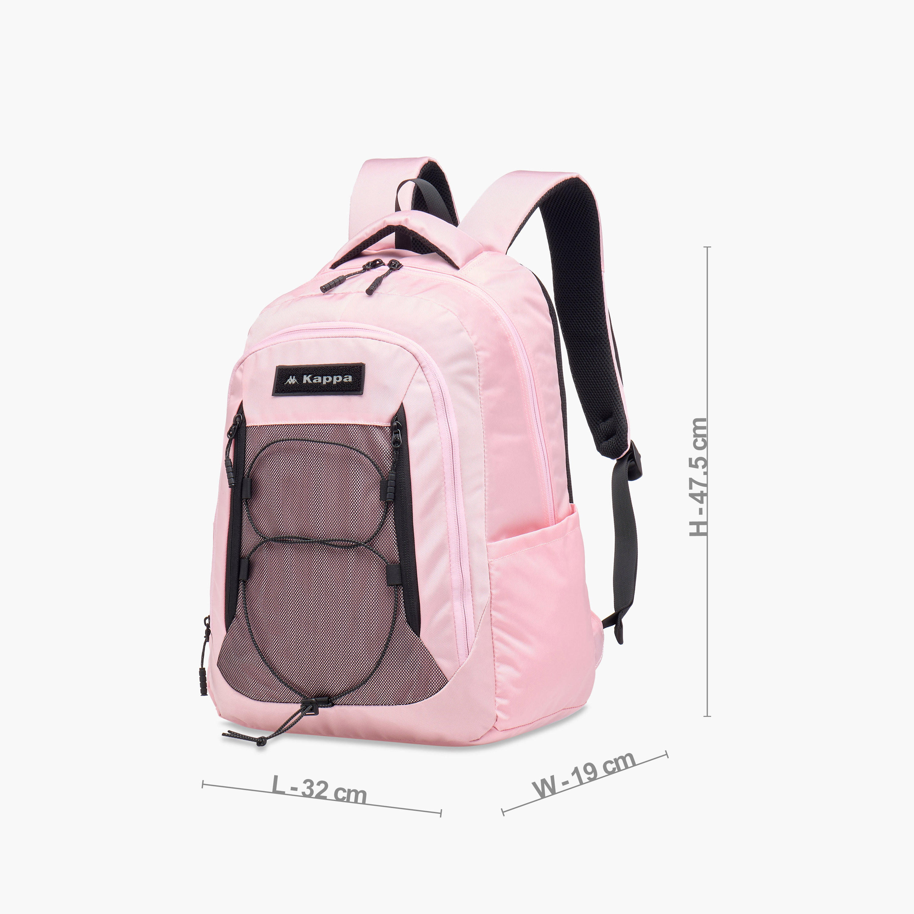 Kappa Logo Applique School Backpack with Adjustable Straps and Zip Closure - 19x32x48 cm-boys-accessories-bagsandbackpacks-image-2