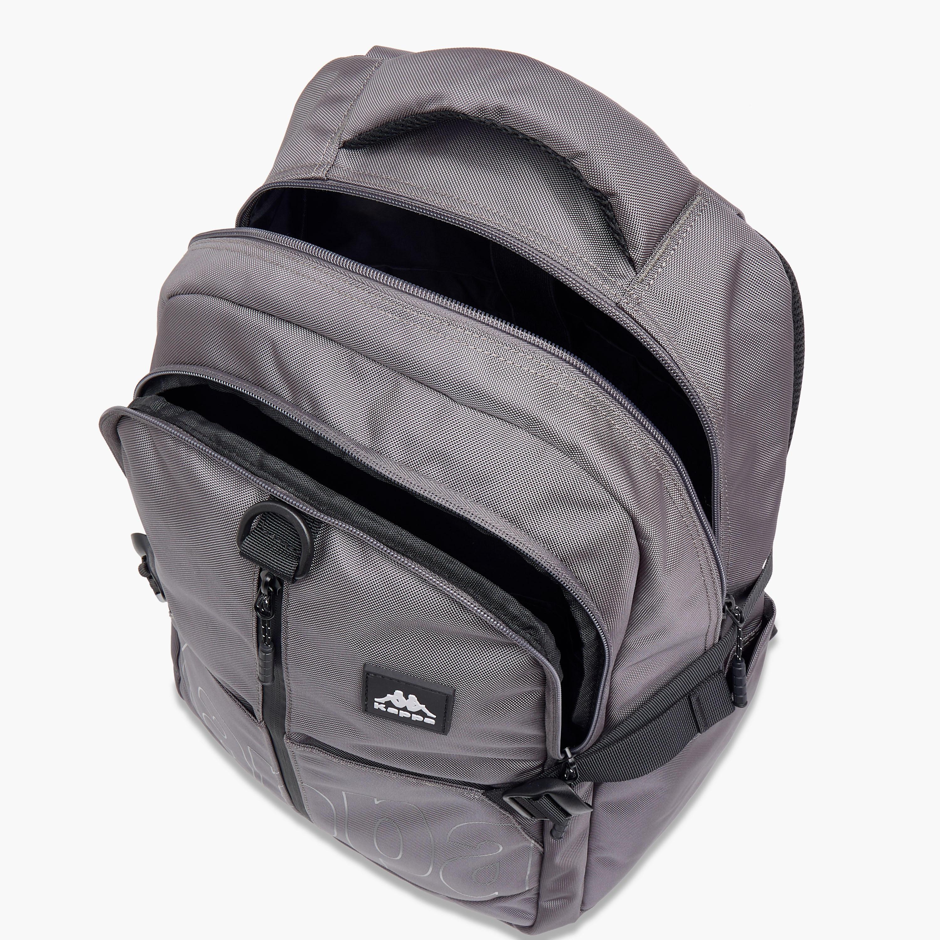Kappa Logo Print School Backpack with Adjustable Straps and Zip Closure - 17x35x48 cm-boys-accessories-bagsandbackpacks-image-9