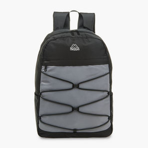 Kappa Logo Print School Backpack with Adjustable Straps and Zip Closure - 16x31x43 cm-school-image-1