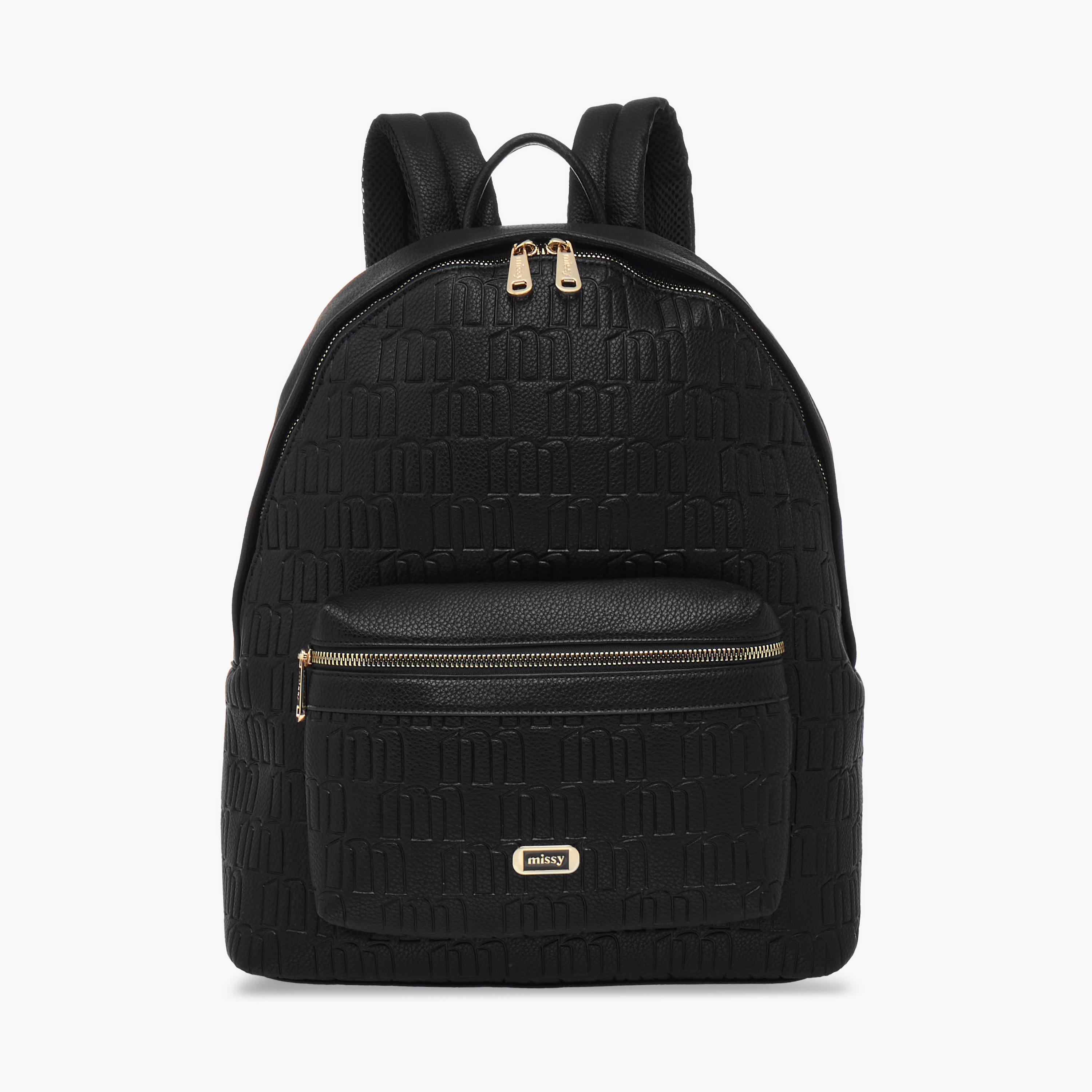 شنطة ظهر بنقوش مونوجرام وجيب لابتوب من ميسي-women-bagsandwallets-backpacks-image-1
