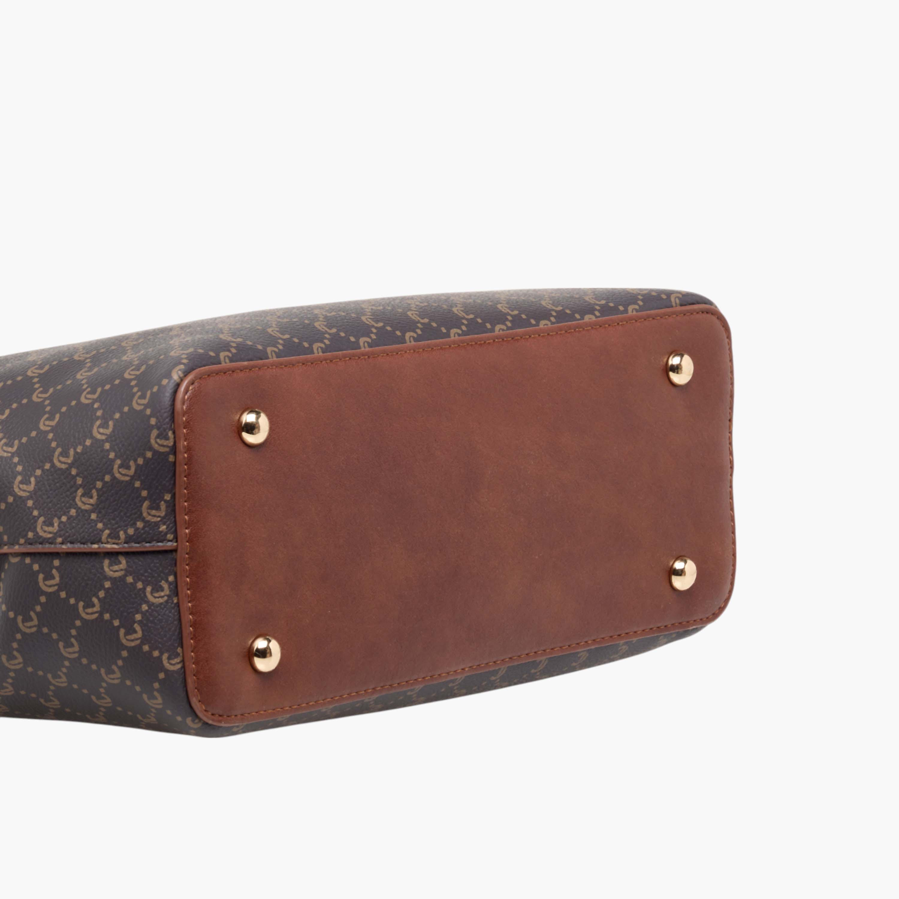 Le Confort Monogram Print Tote Bag with Detachable Strap and Zip Closure-women-bagsandwallets-handbags-image-7