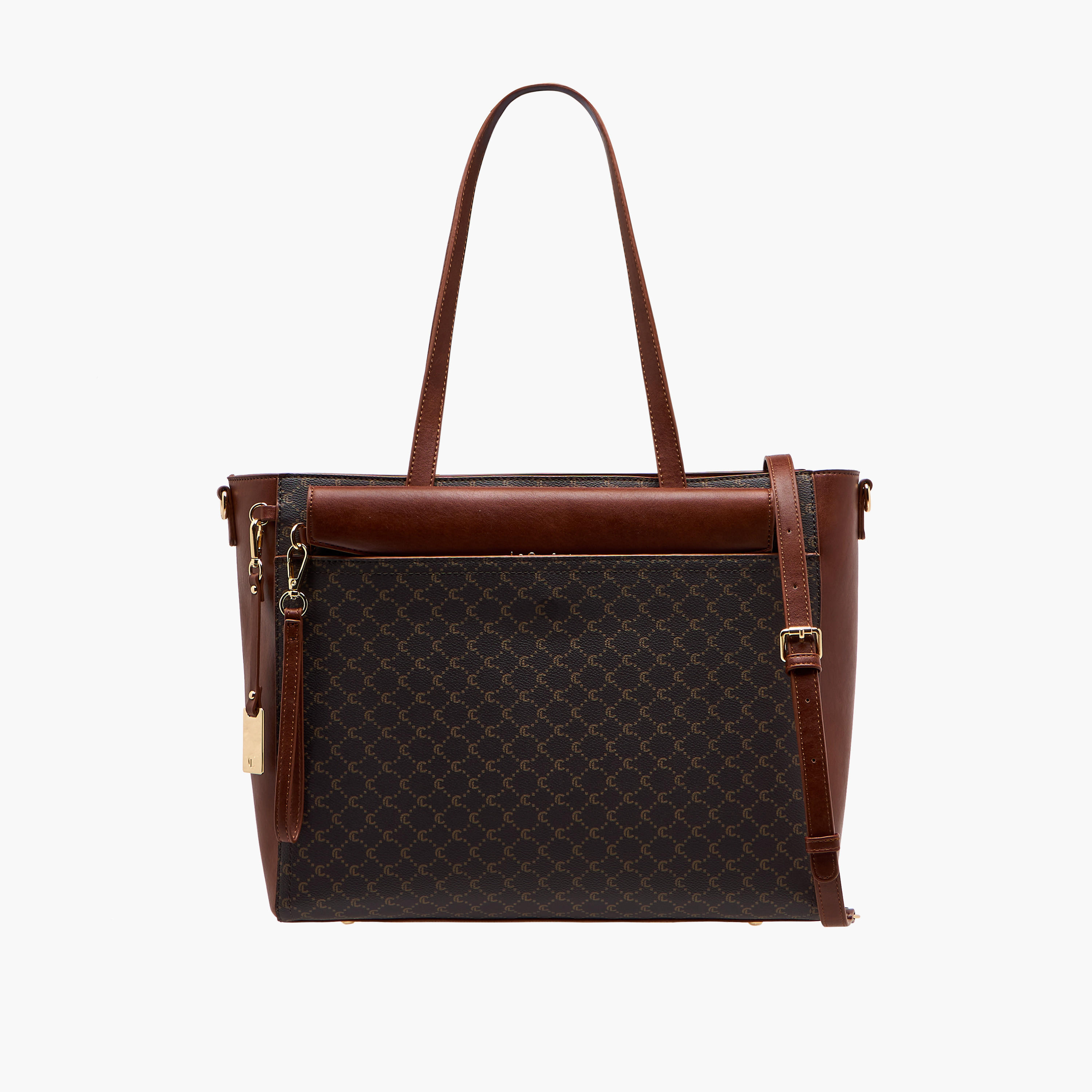 Le Confort Monogram Print Tote Bag with Clutch and Pouch-women-bagsandwallets-handbags-image-3