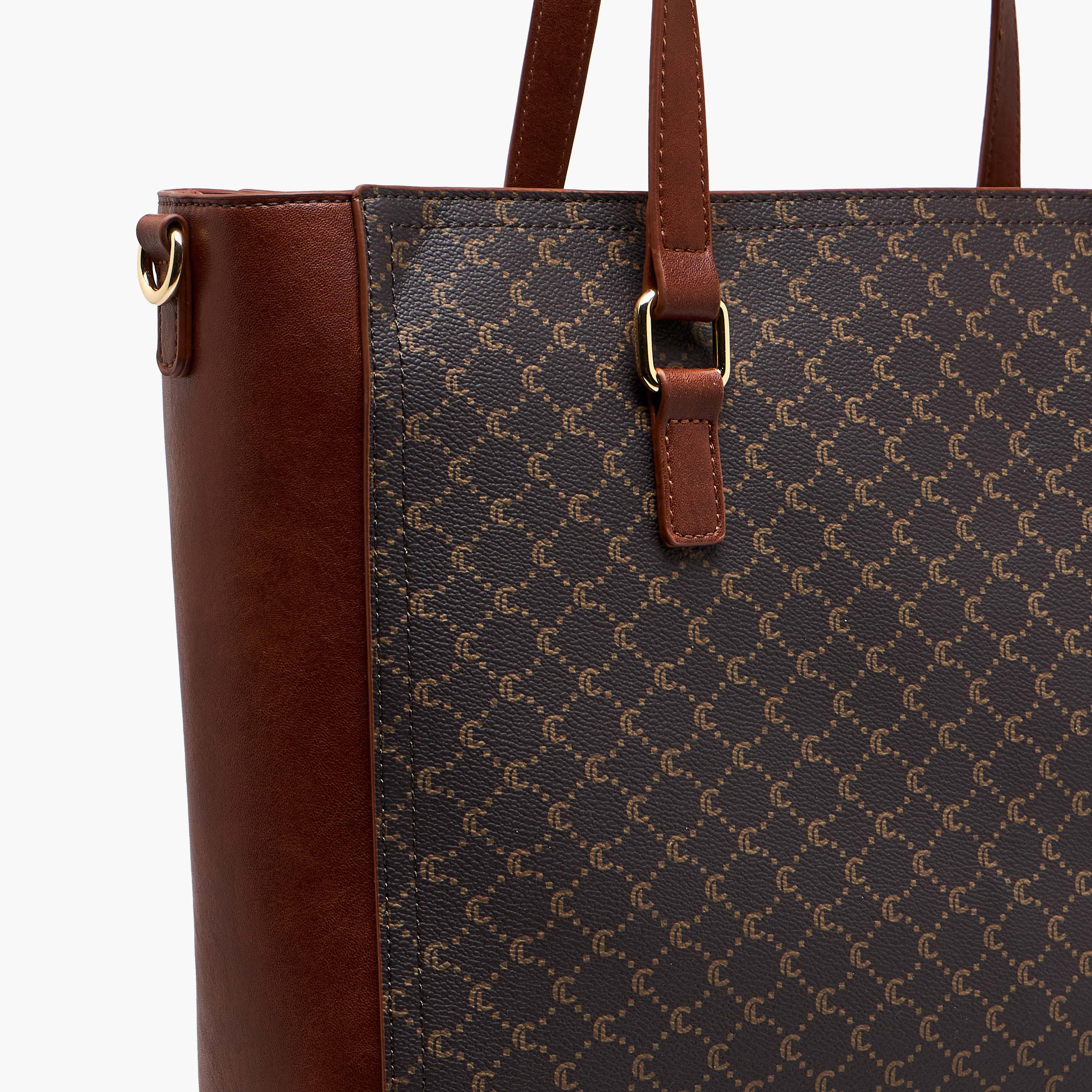 Le Confort Monogram Print Tote Bag with Clutch and Pouch-women-bagsandwallets-handbags-image-11