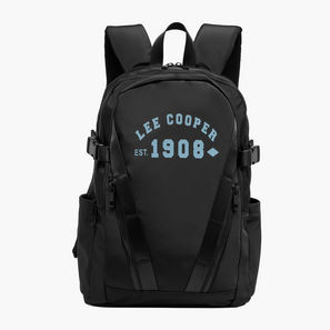 Lee Cooper Printed Backpack with Adjustable Straps and Zip Closure - 16xX33X47 cm-travel-luggagesandbags-image-1