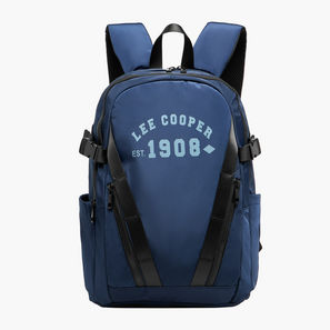 Lee Cooper Printed Backpack with Adjustable Straps and Zip Closure - 16xX33X47 cm-travel-luggagesandbags-image-1
