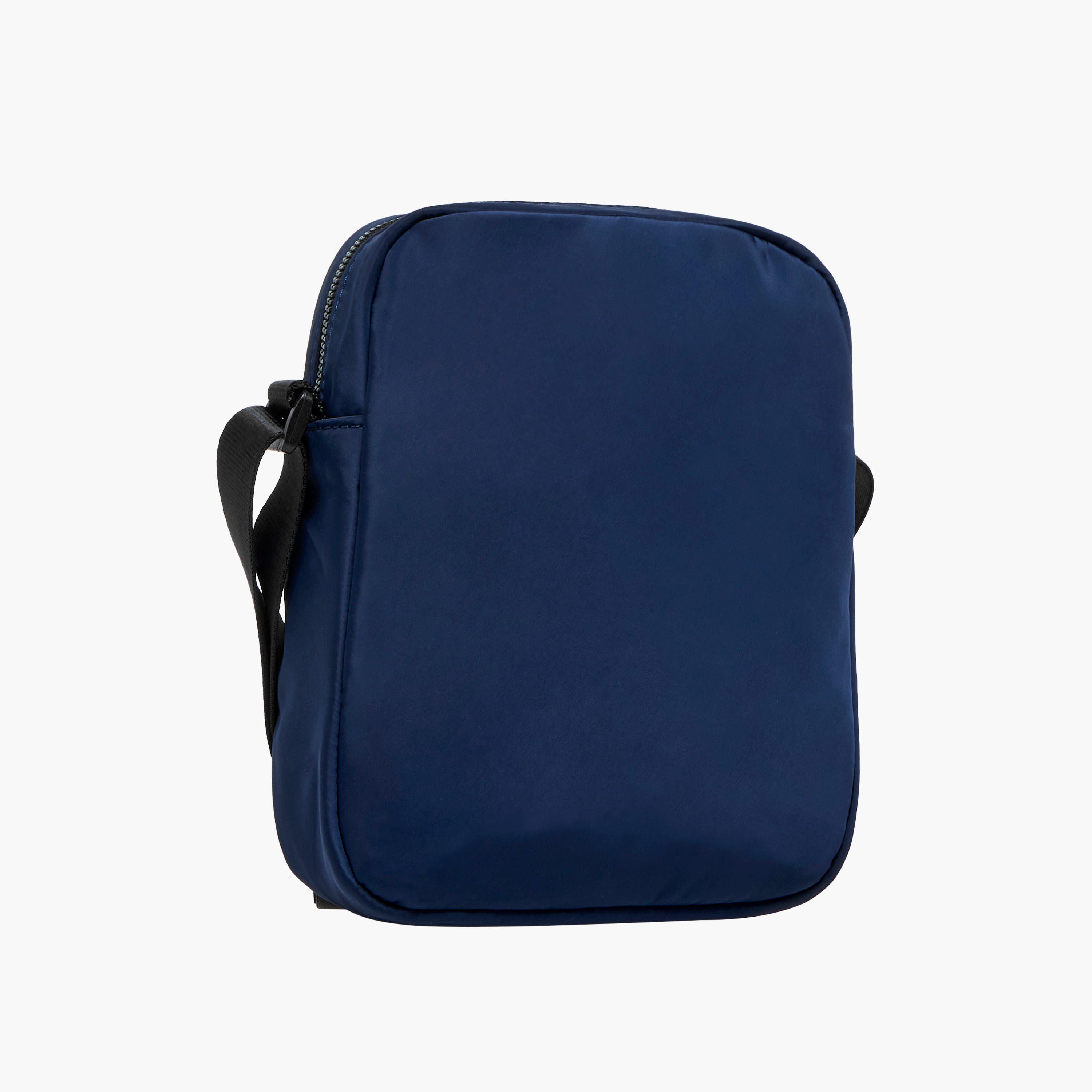 Lee Cooper Logo Print Crossbody Bag with Adjustable Strap and Zip Closure-travel-accessories-image-4