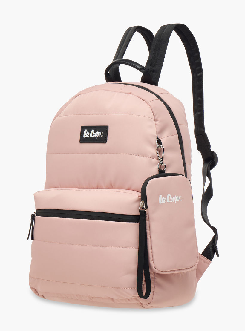 Lee Cooper Solid School Backpack with Zip Closure and Pouch - 31x14x42 cm-school-bagsandbackpacks-backpacks-image-2