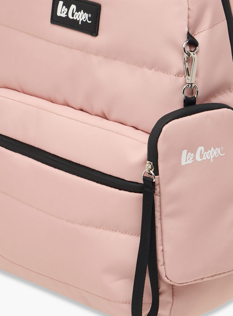 Lee Cooper Solid School Backpack with Zip Closure and Pouch - 31x14x42 cm-school-bagsandbackpacks-backpacks-image-5