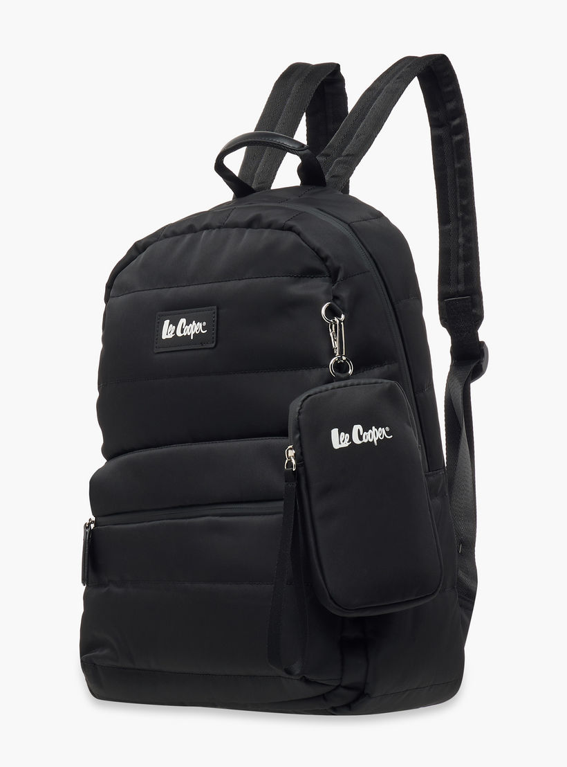 Lee Cooper Solid School Backpack with Zip Closure and Pouch - 31x14x42 cm-school-bagsandbackpacks-backpacks-image-2