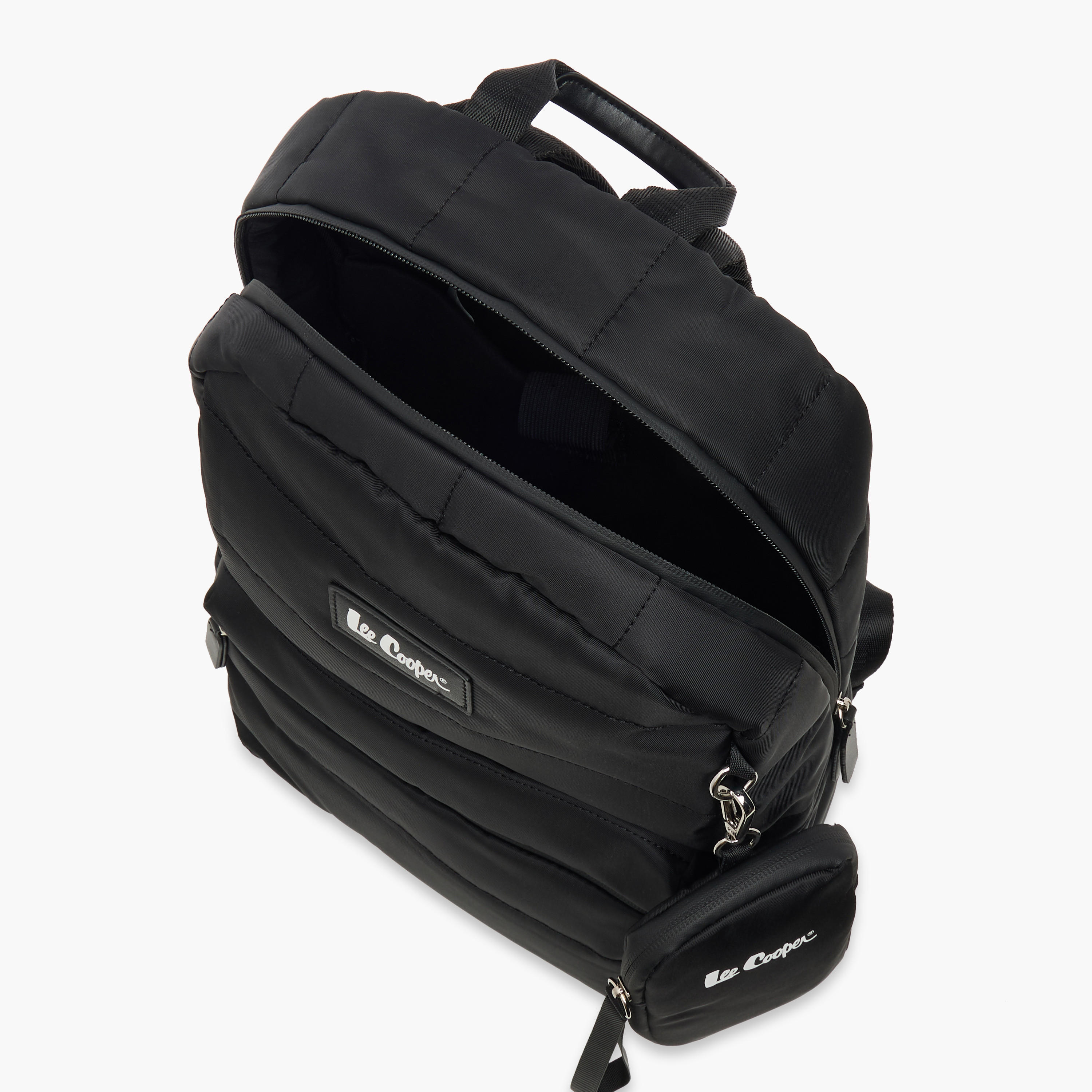 Lee Cooper Solid School Backpack with Zip Closure and Pouch - 31x14x42 cm-school-bagsandbackpacks-backpacks-image-5