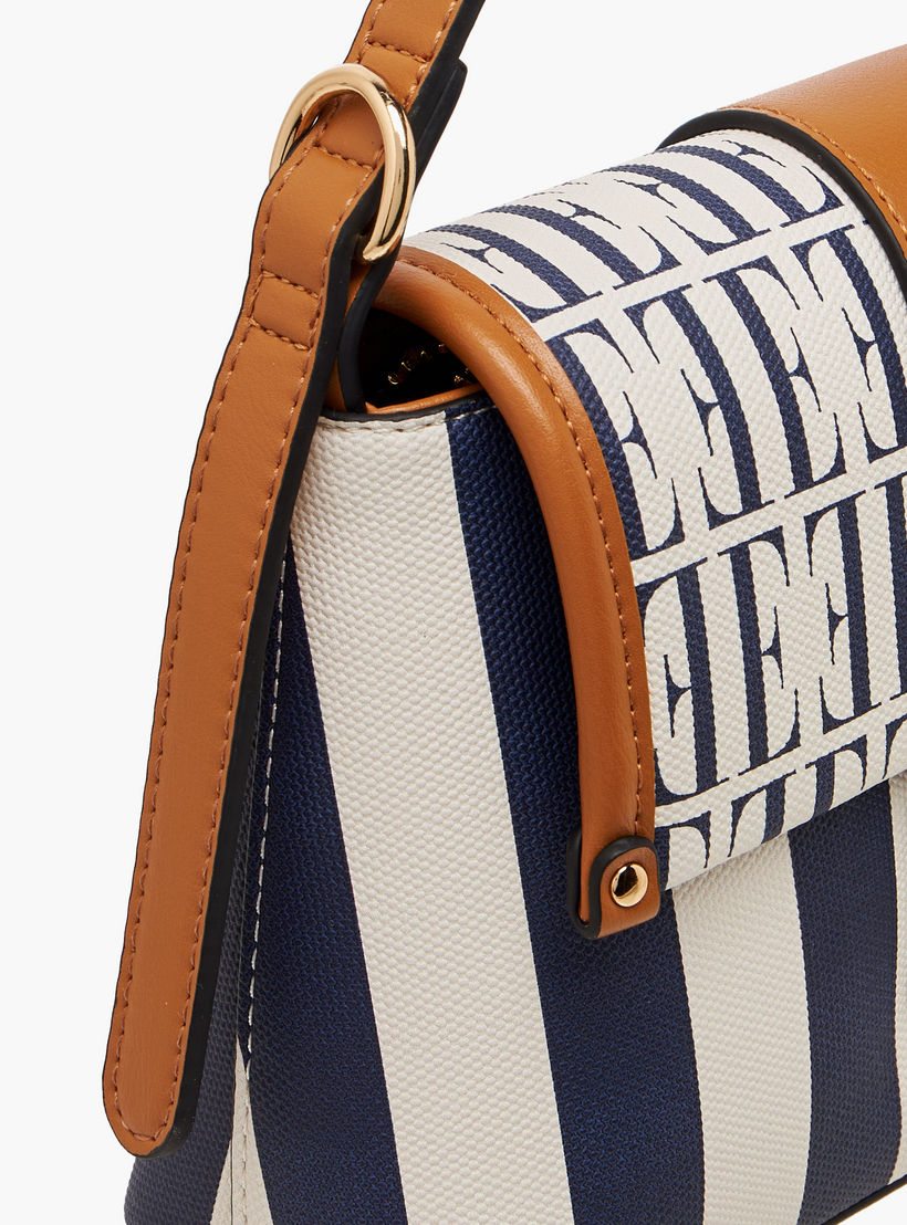 Elle Monogram Print Satchel Bag with Adjustable Strap-women-bagsandwallets-handbags-image-6