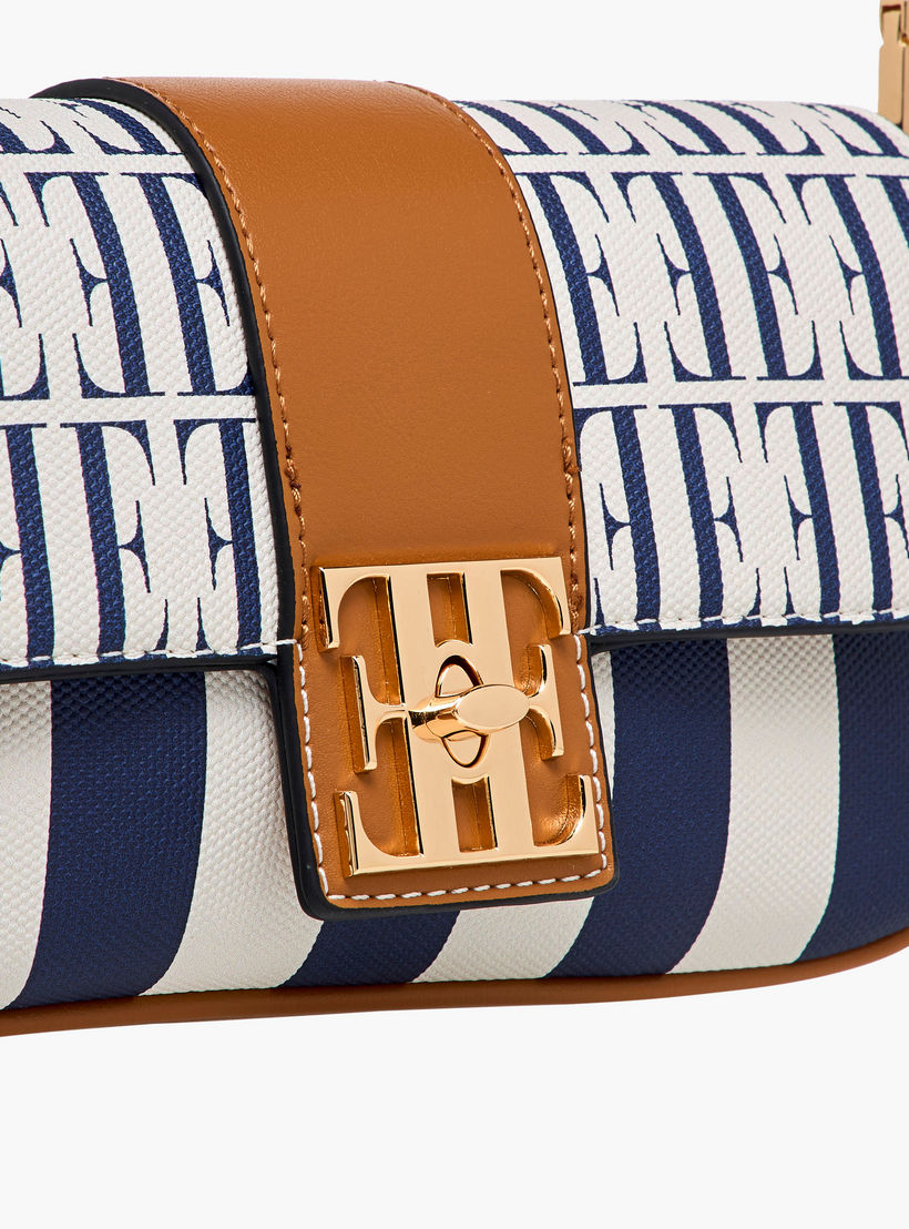 Elle Monogram Print Crossbody Bag with Chain Strap and Twist Lock Closure-women-bagsandwallets-handbags-image-6