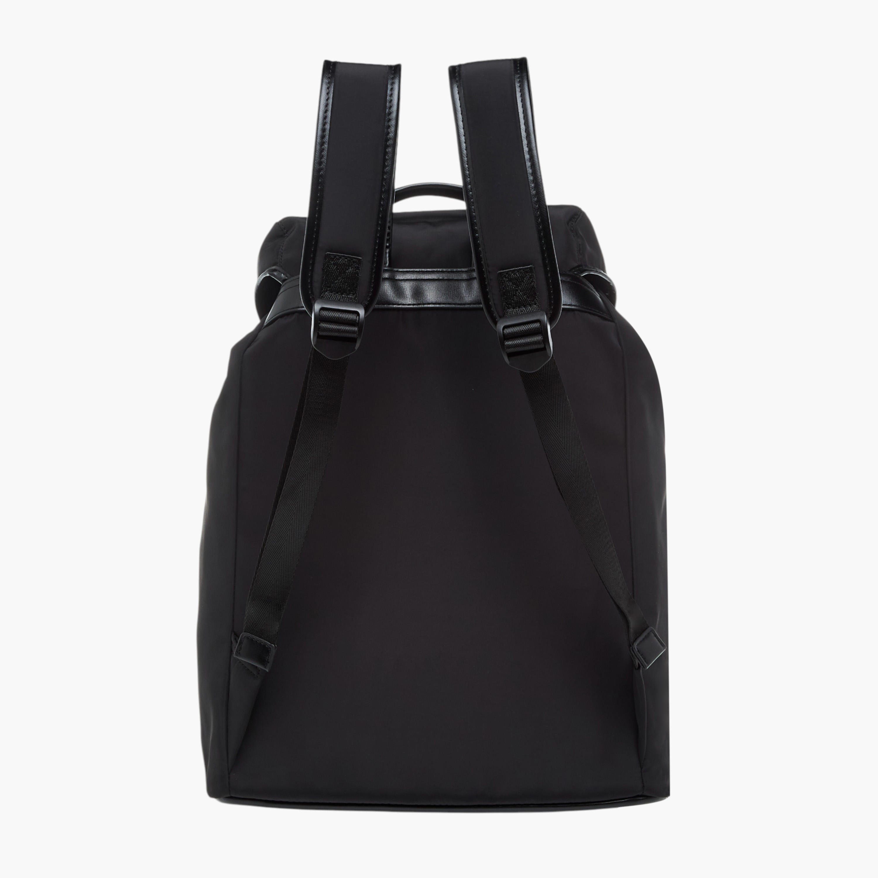 Lee Cooper Solid Backpack with Adjustable Straps - 33x15x43 cm-women-bagsandwallets-backpacks-image-4