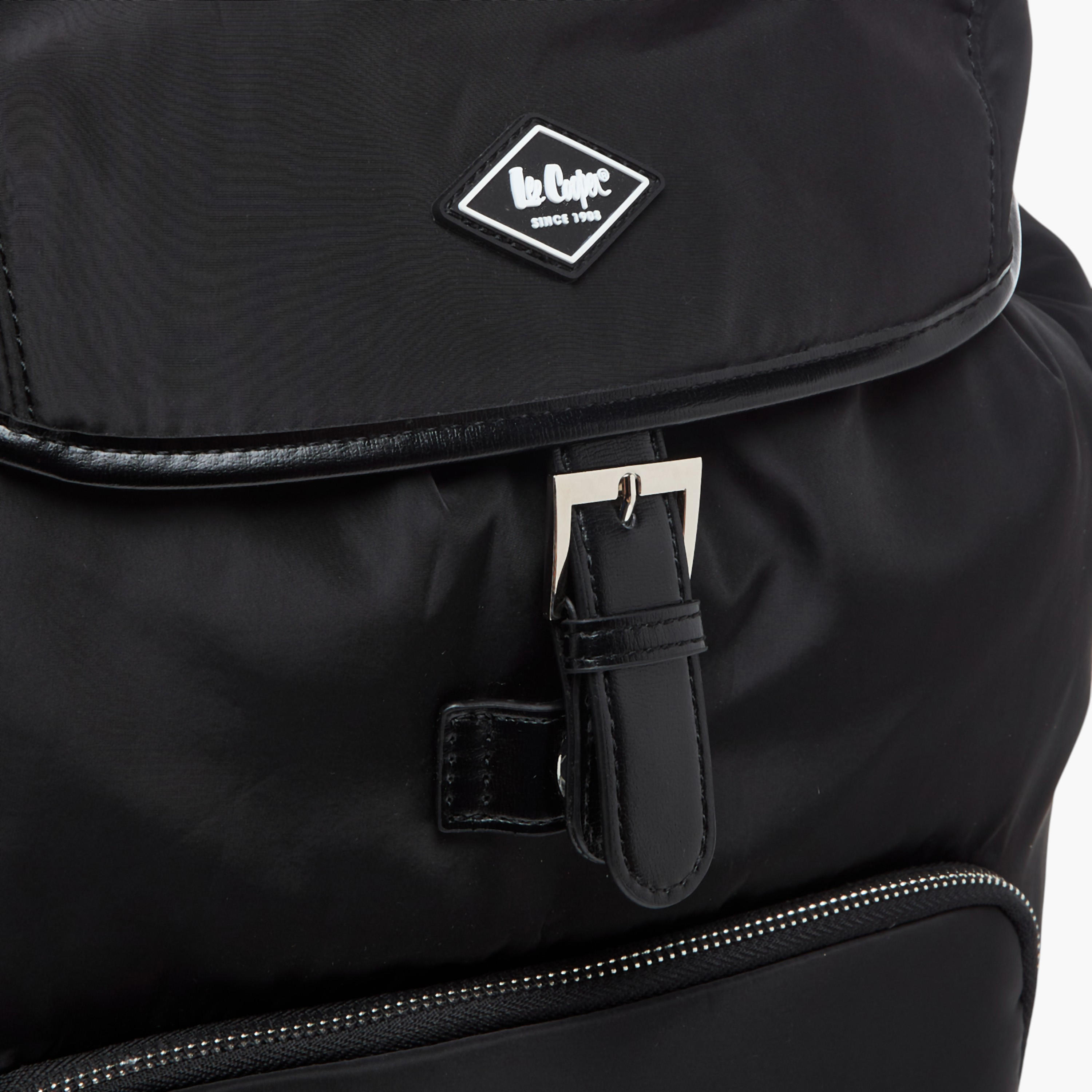 Lee Cooper Solid Backpack with Adjustable Straps - 33x15x43 cm-women-bagsandwallets-backpacks-image-7