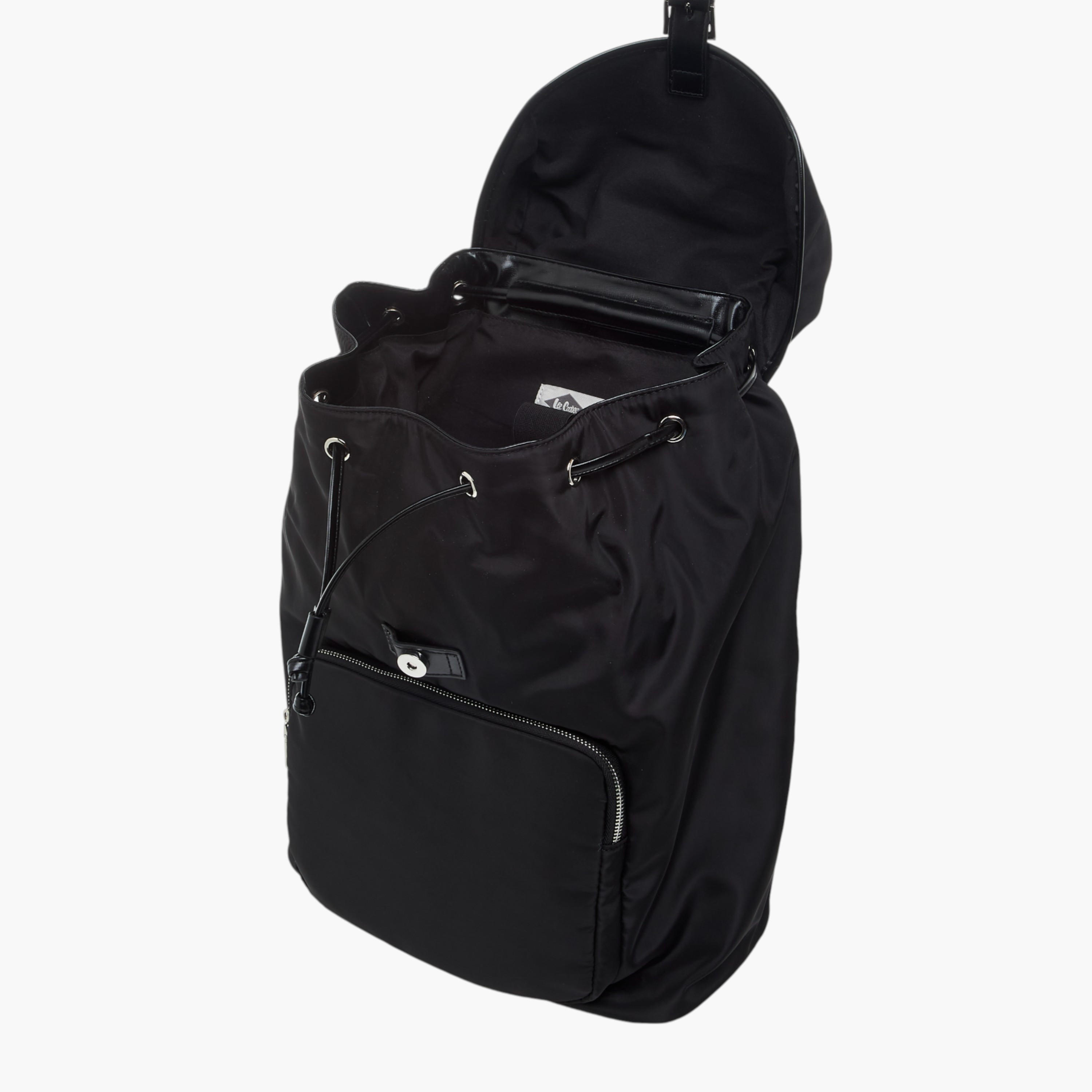 Lee Cooper Solid Backpack with Adjustable Straps - 33x15x43 cm-women-bagsandwallets-backpacks-image-8