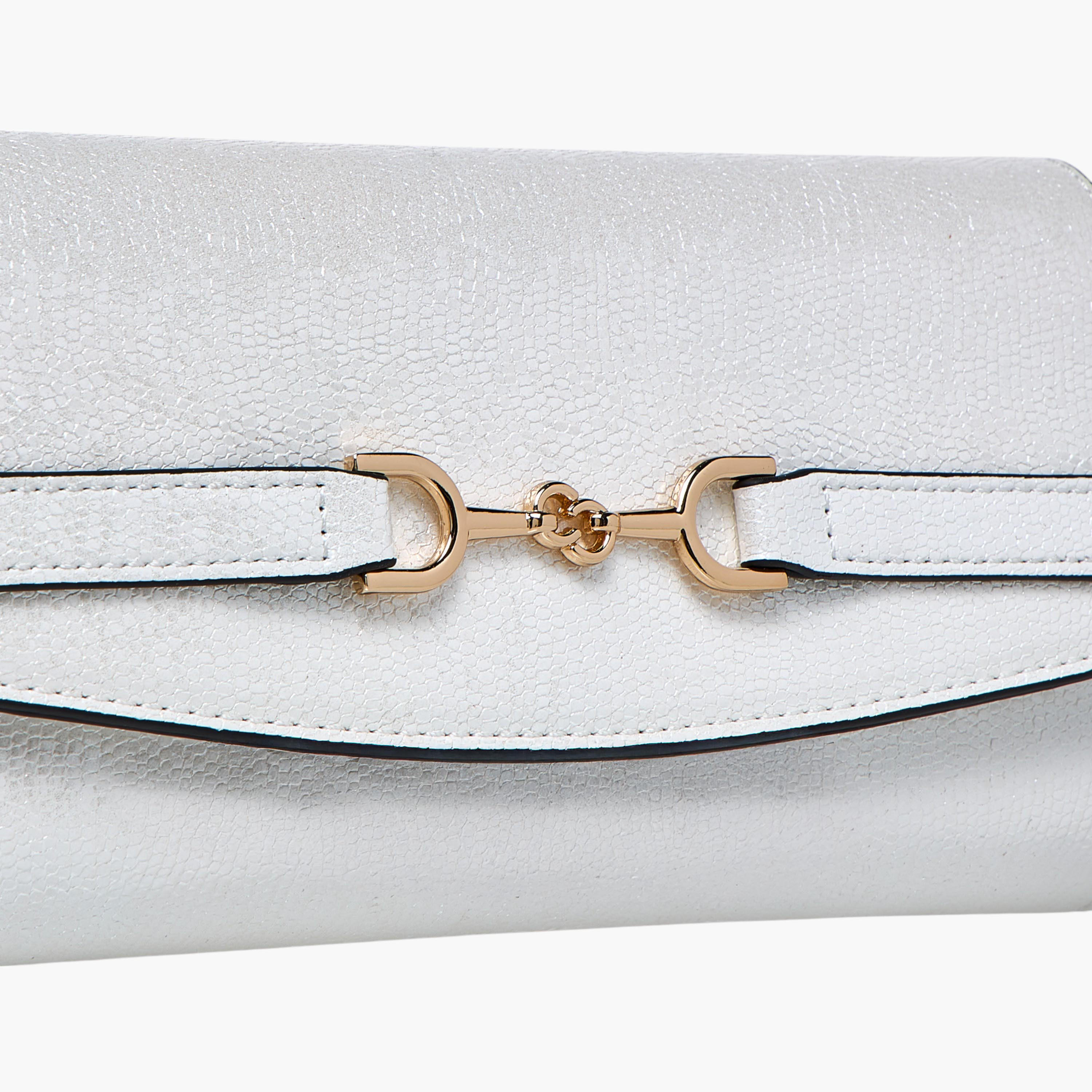 Celeste Metallic Textured Crossbody Bag with Chain Strap and Button Closure-women-bagsandwallets-handbags-image-6