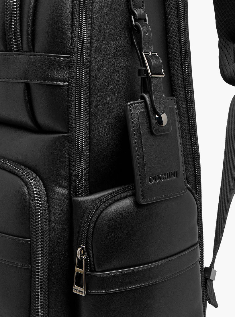 Duchini Solid Backpack with Adjustable Straps and Zip Closure - 31x43x17 cm-travel-luggagesandbags-backpacks-image-4