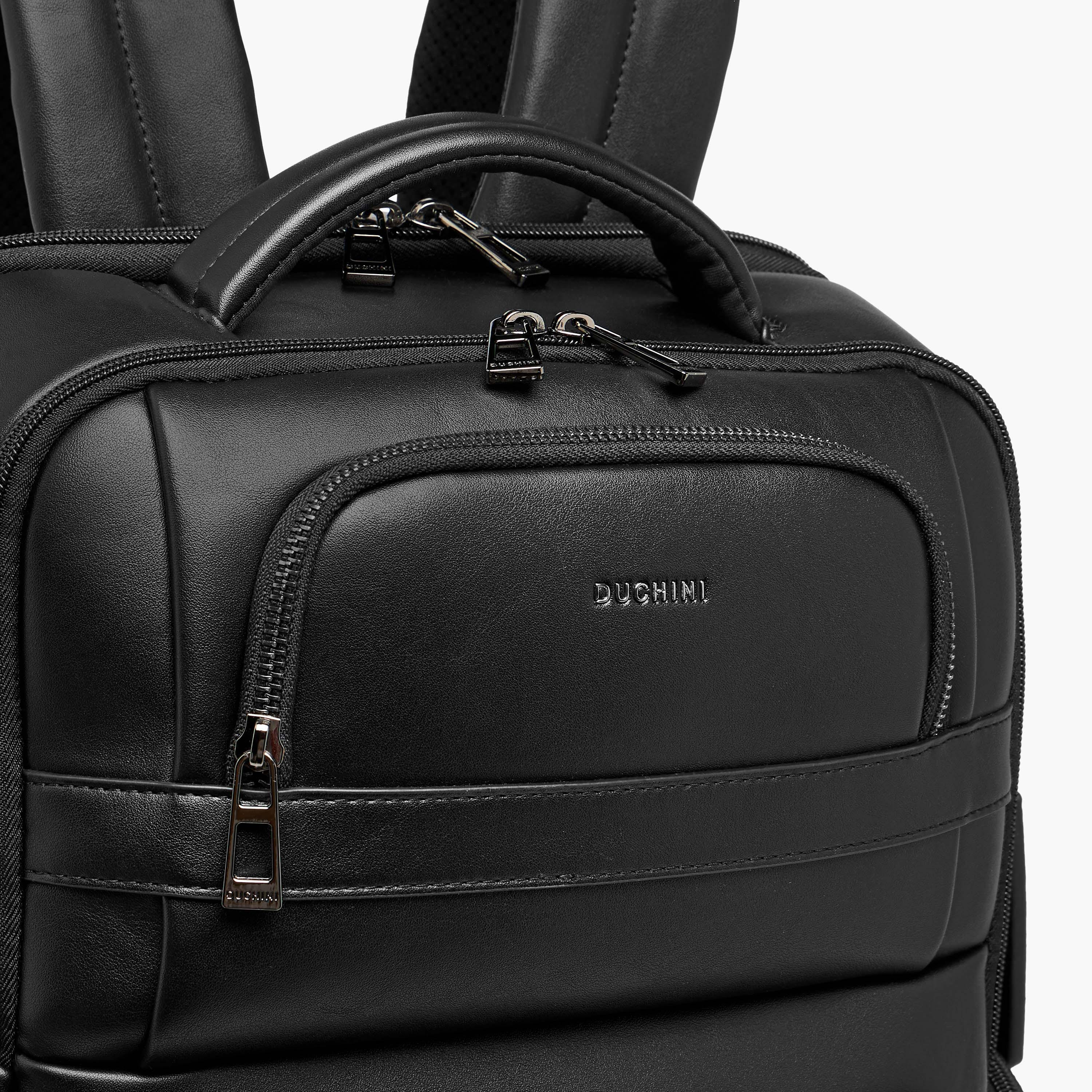 Duchini Solid Backpack with Adjustable Straps and Zip Closure - 31x43x17 cm-travel-luggagesandbags-backpacks-image-5