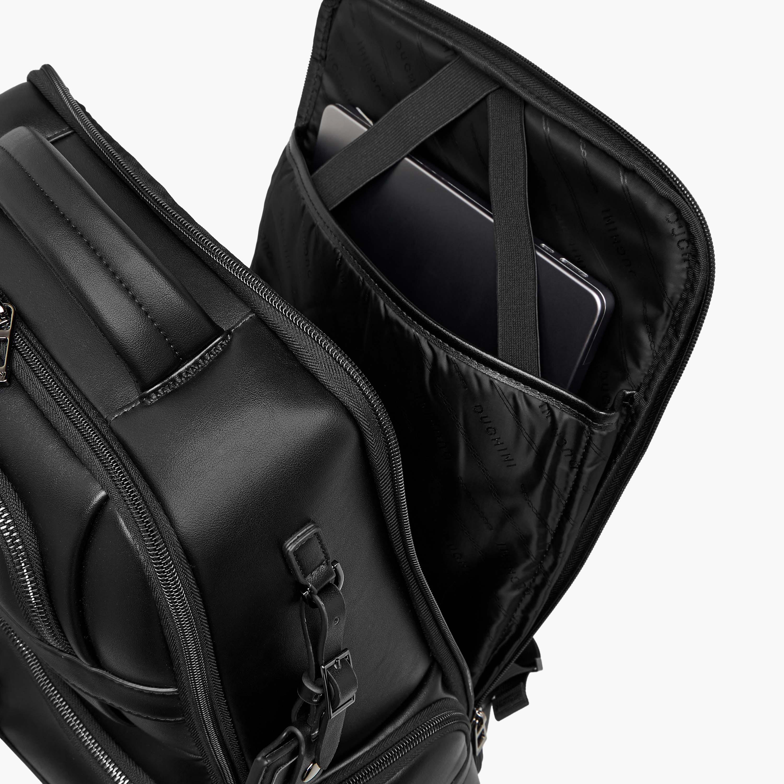 Duchini Solid Backpack with Adjustable Straps and Zip Closure - 31x43x17 cm-travel-luggagesandbags-backpacks-image-8