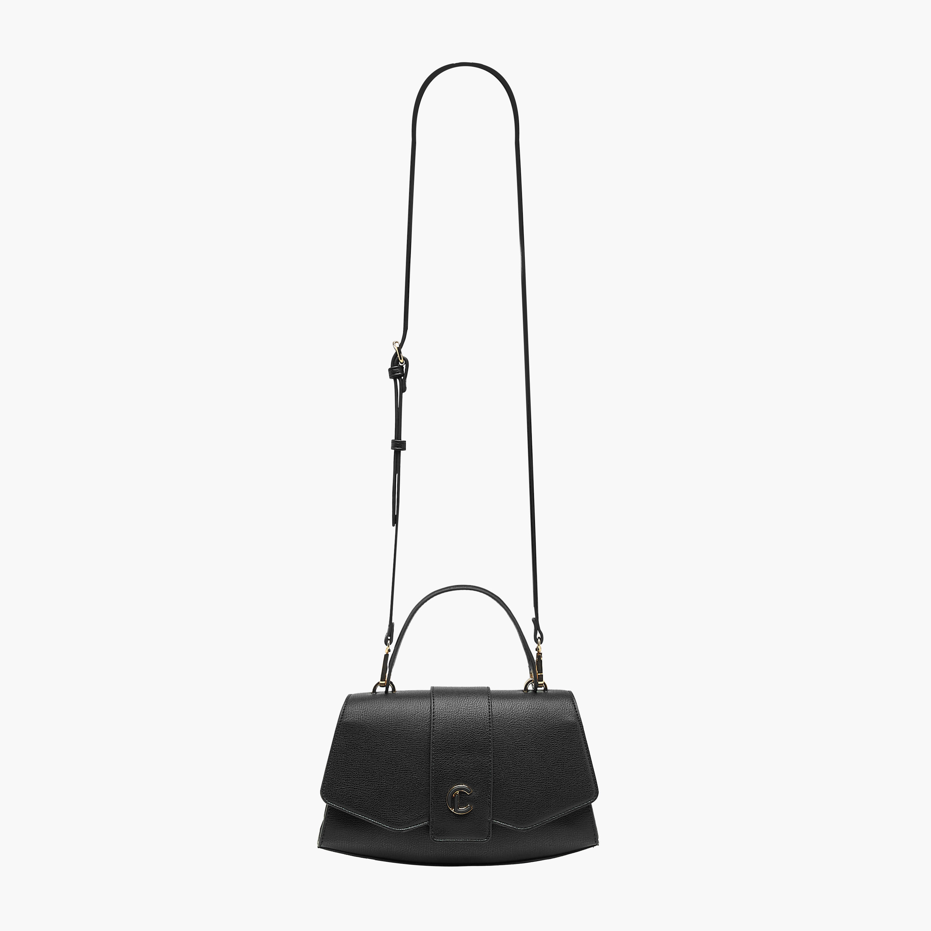 Le Confort Solid Satchel Bag with Detachable Strap and Button Closure-women-bagsandwallets-handbags-image-4