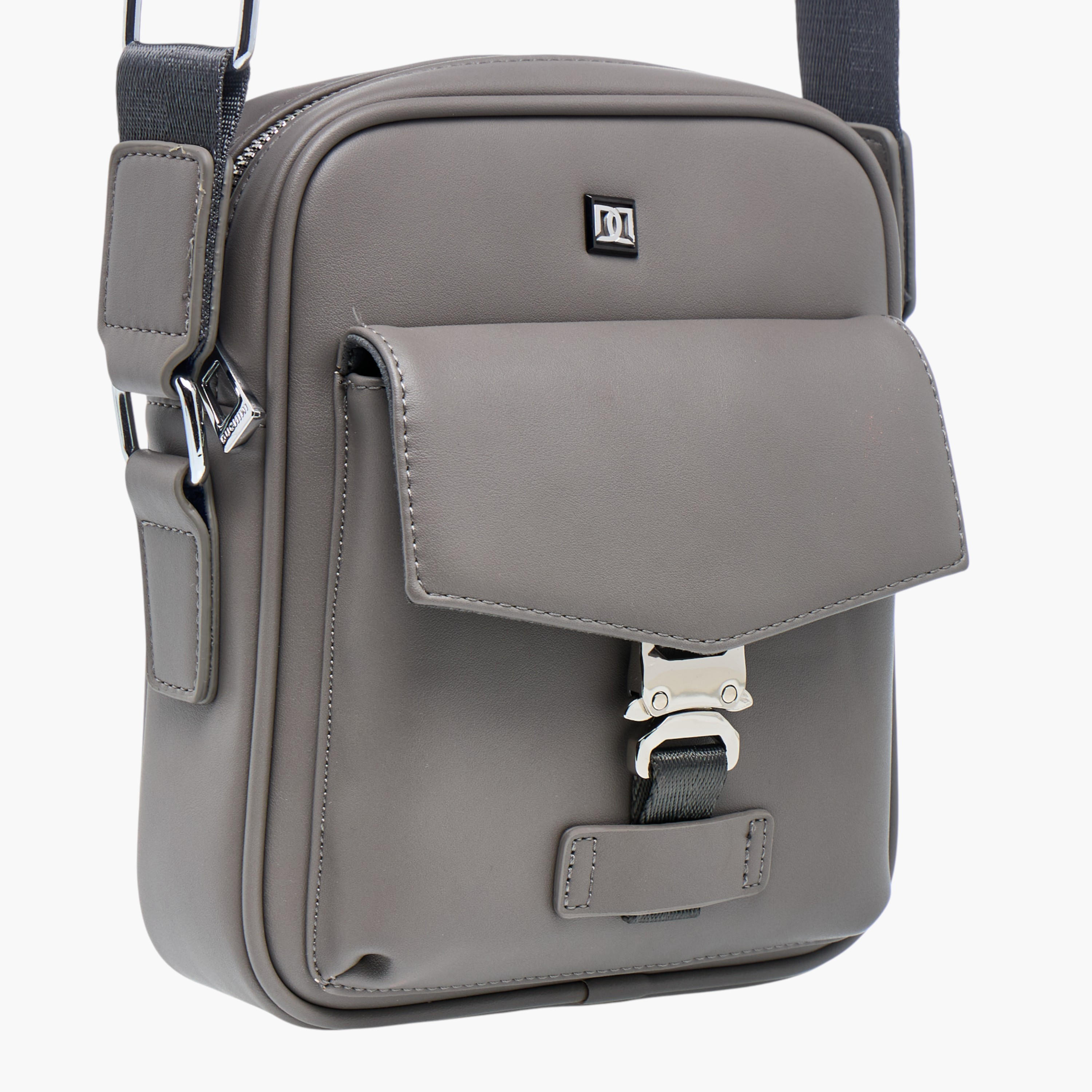 Duchini Solid Crossbody Bag with Adjustable Strap-travel-accessories-image-4