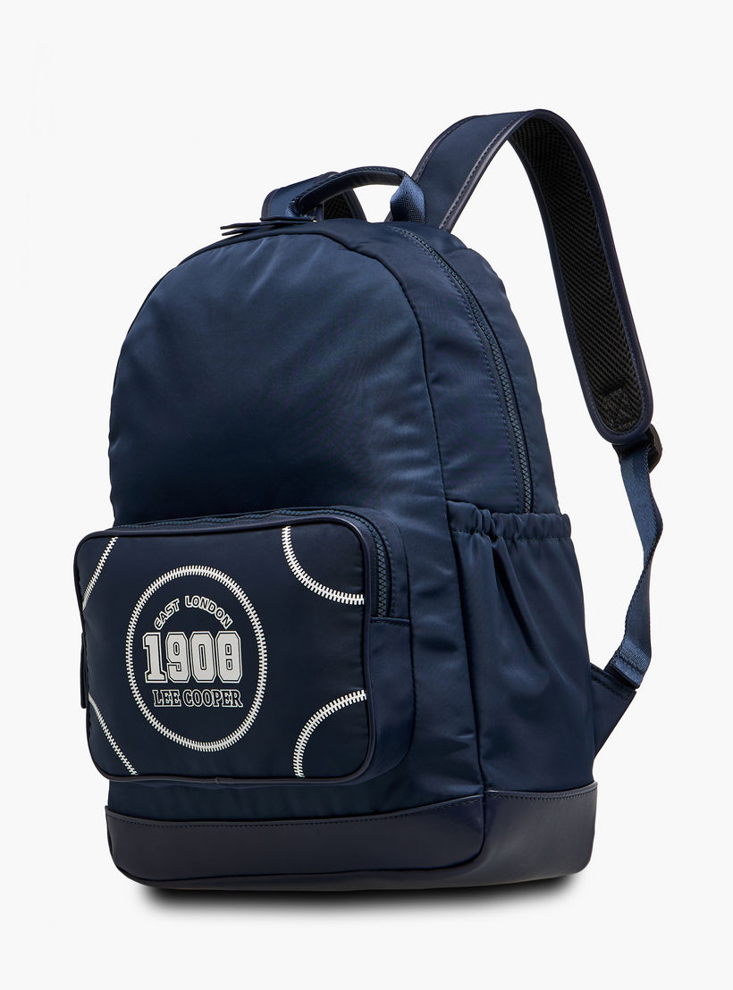 Lee Cooper Printed Backpack with Adjustable Shoulder Straps and Zip Closure - 13x30x41 cm-women-bagsandwallets-backpacks-image-2