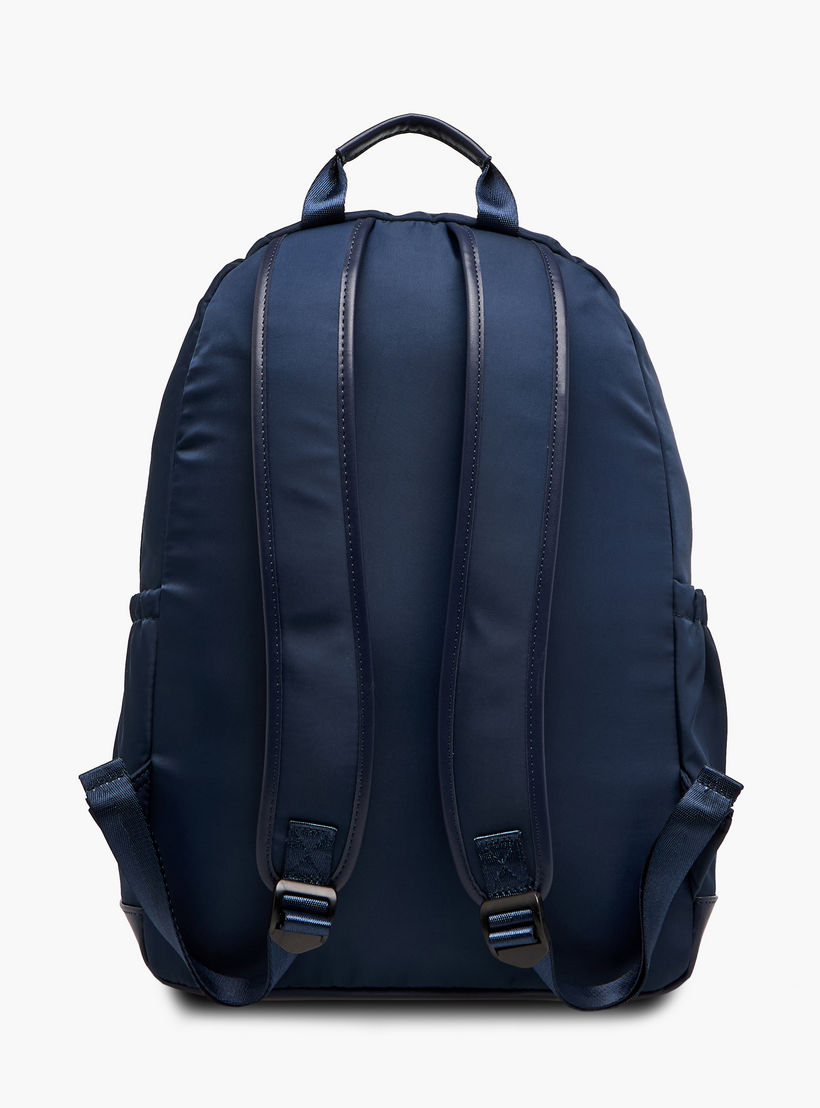 Lee Cooper Printed Backpack with Adjustable Shoulder Straps and Zip Closure - 13x30x41 cm-women-bagsandwallets-backpacks-image-3
