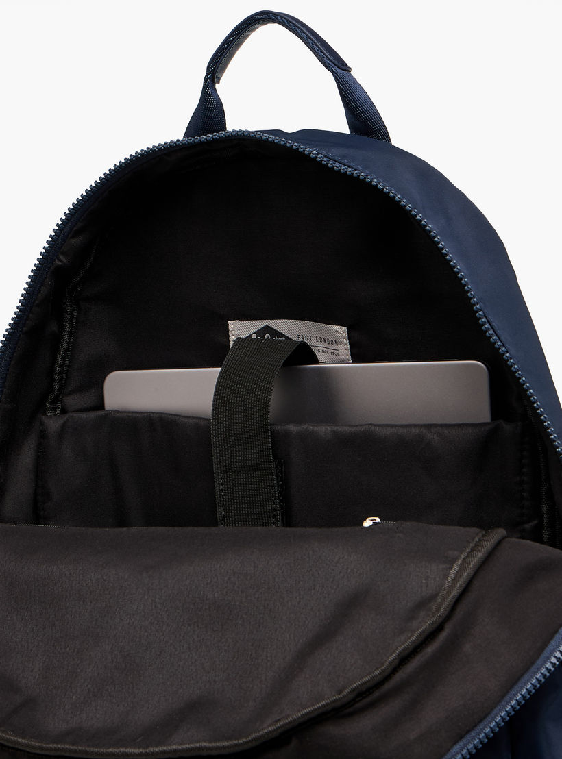 Lee Cooper Printed Backpack with Adjustable Shoulder Straps and Zip Closure - 13x30x41 cm-women-bagsandwallets-backpacks-image-6