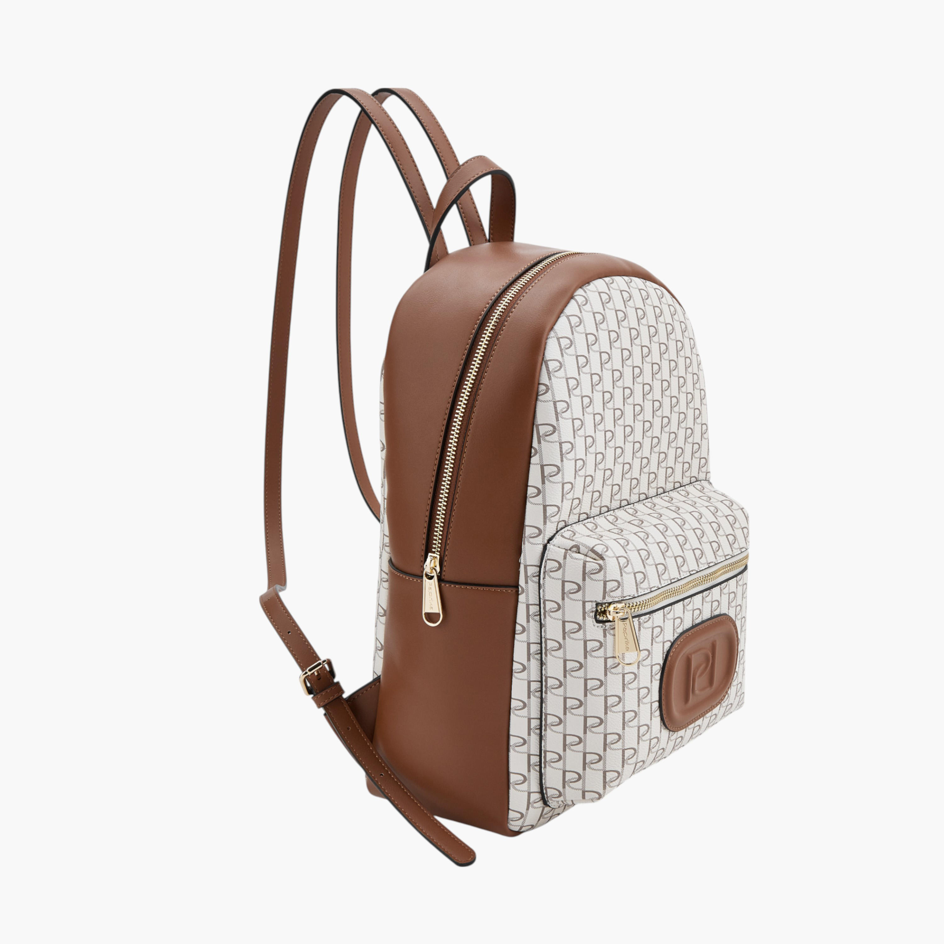 شنطة ظهر بطبعات مونوجرام وسحاب إغلاق من بابريكا - 12x26x36 سم-women-bagsandwallets-backpacks-image-2