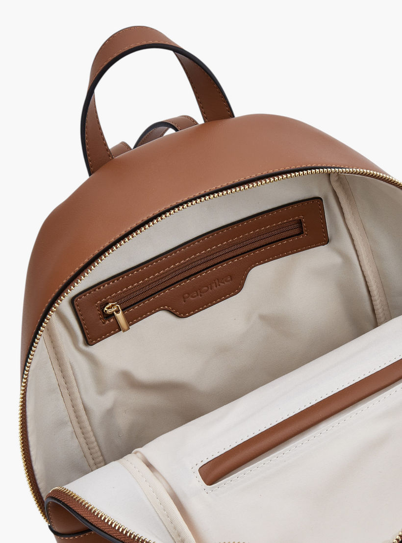 شنطة ظهر بطبعات مونوجرام وسحاب إغلاق من بابريكا - 12x26x36 سم-women-bagsandwallets-backpacks-image-8