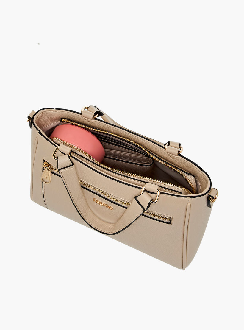 Paprika Solid Tote Bag with Adjustable Shoulder Strap and Zip Closure-women-bagsandwallets-handbags-image-9