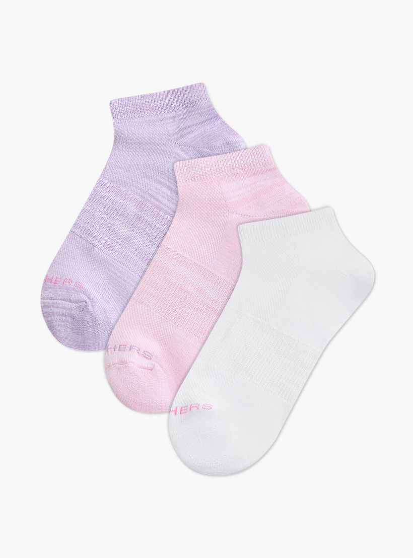 Skechers Non Terry Ankle Length Socks - Set of 3-women-socksandstockings-image-1