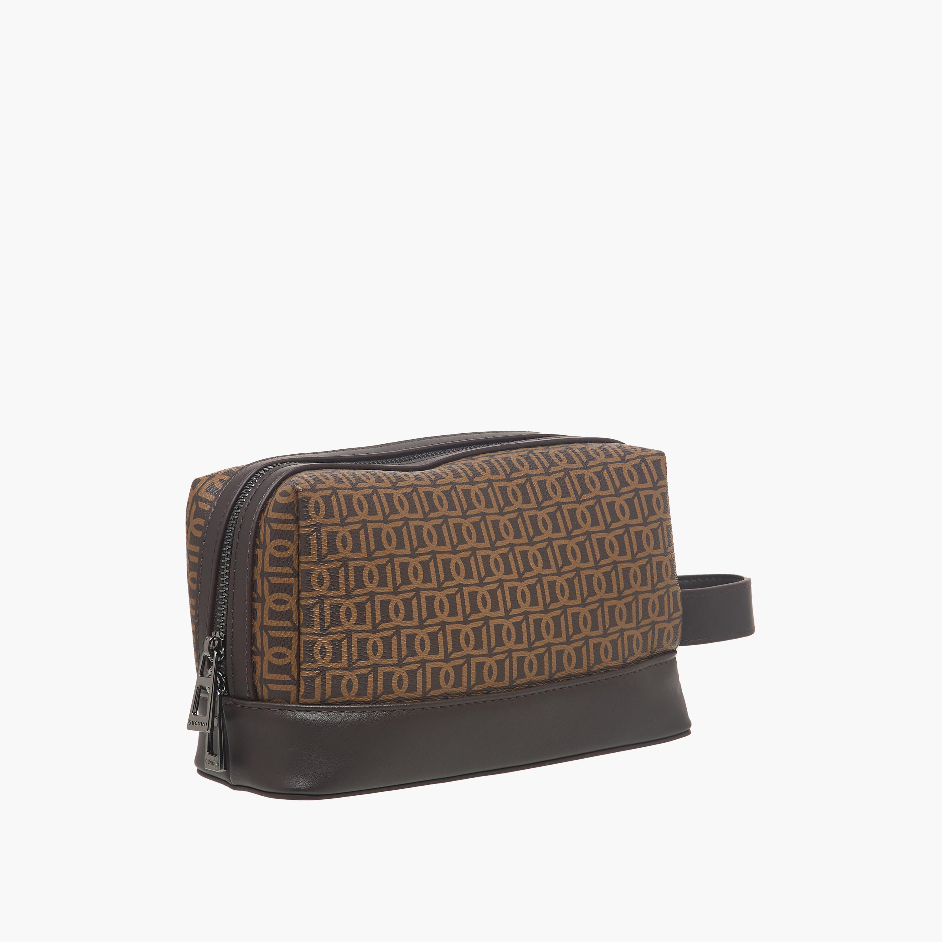 شنطة صغيرة بطبعة مونوجرام مع مقبض معصم وسحاب للإغلاق من دوتشيني-travel-accessories-image-2