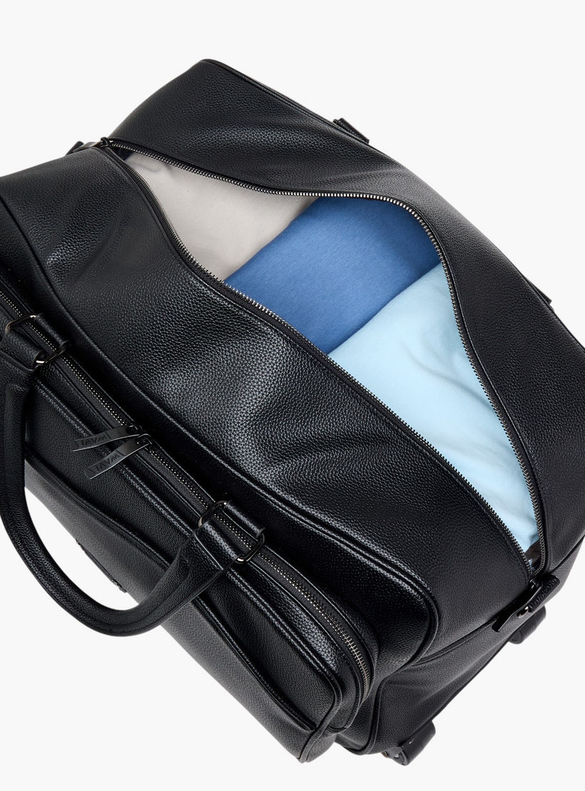 WAVE Retractable Handle Duffle Bag with Zip Closure-travel-luggagesandbags-dufflebags-image-8