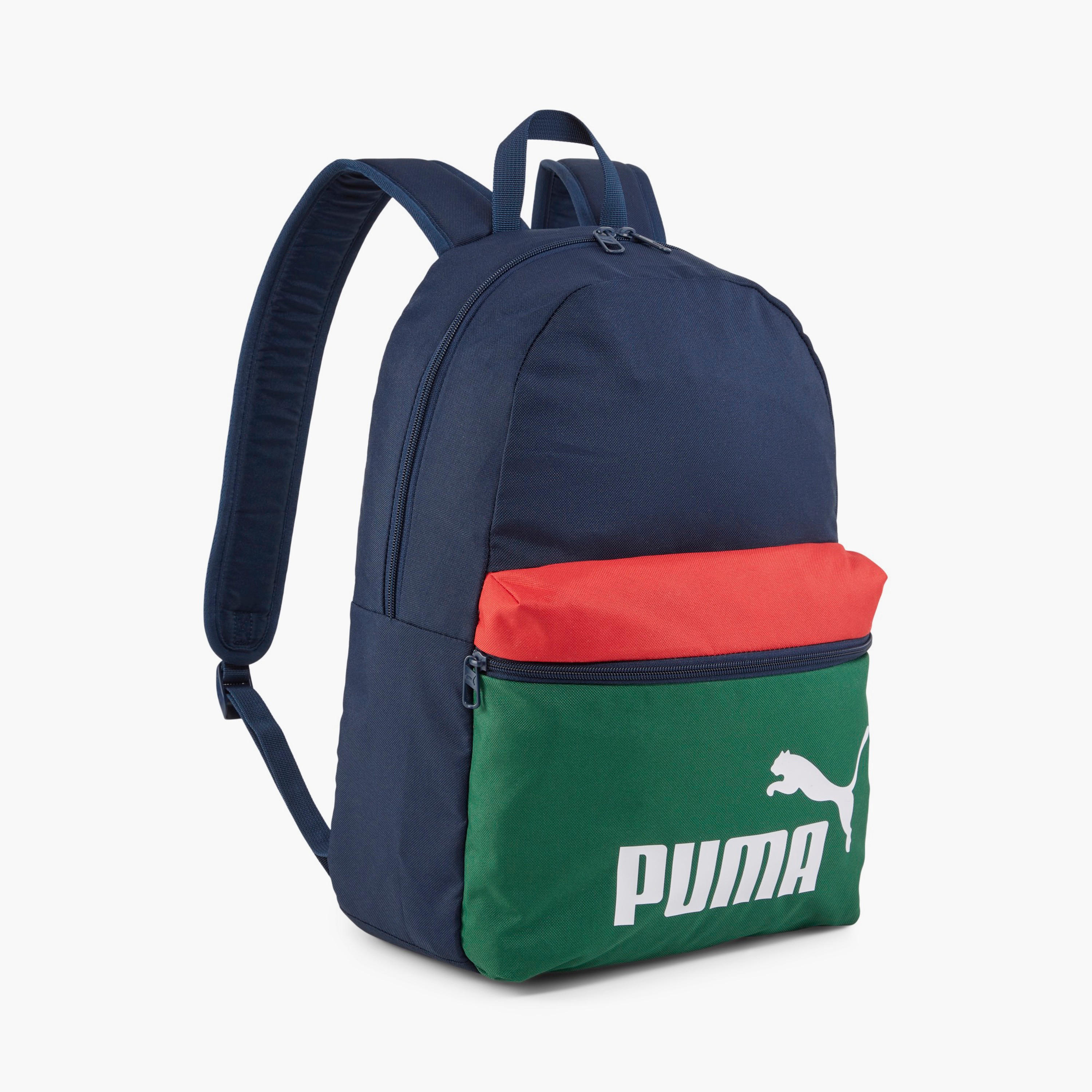 Puma Colourblock School Backpack with Adjustable Straps and Zip Closure-school-bagsandbackpacks-backpacks-image-1