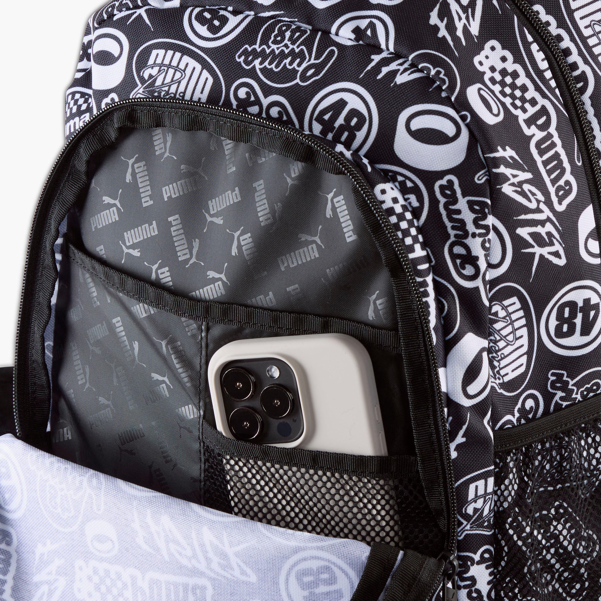 شنطة ظهر مدرسية بأحزمة قابلة للتعديل وسحاب إغلاق وطبعات من بوما-school-bagsandbackpacks-backpacks-image-4