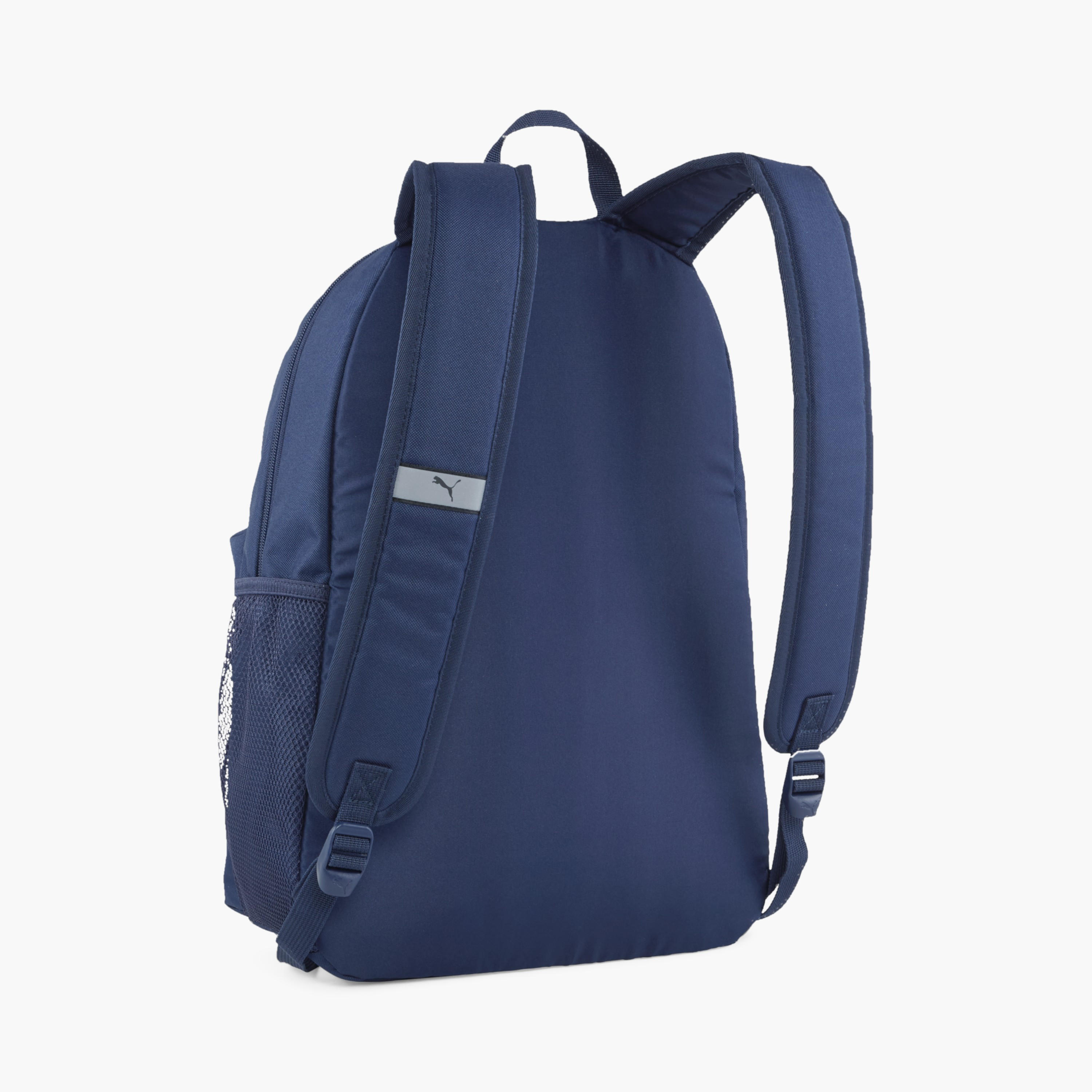 Puma Logo Print School Backpack with Adjustable Shoulder Straps and Zip Closure-school-bagsandbackpacks-backpacks-image-3