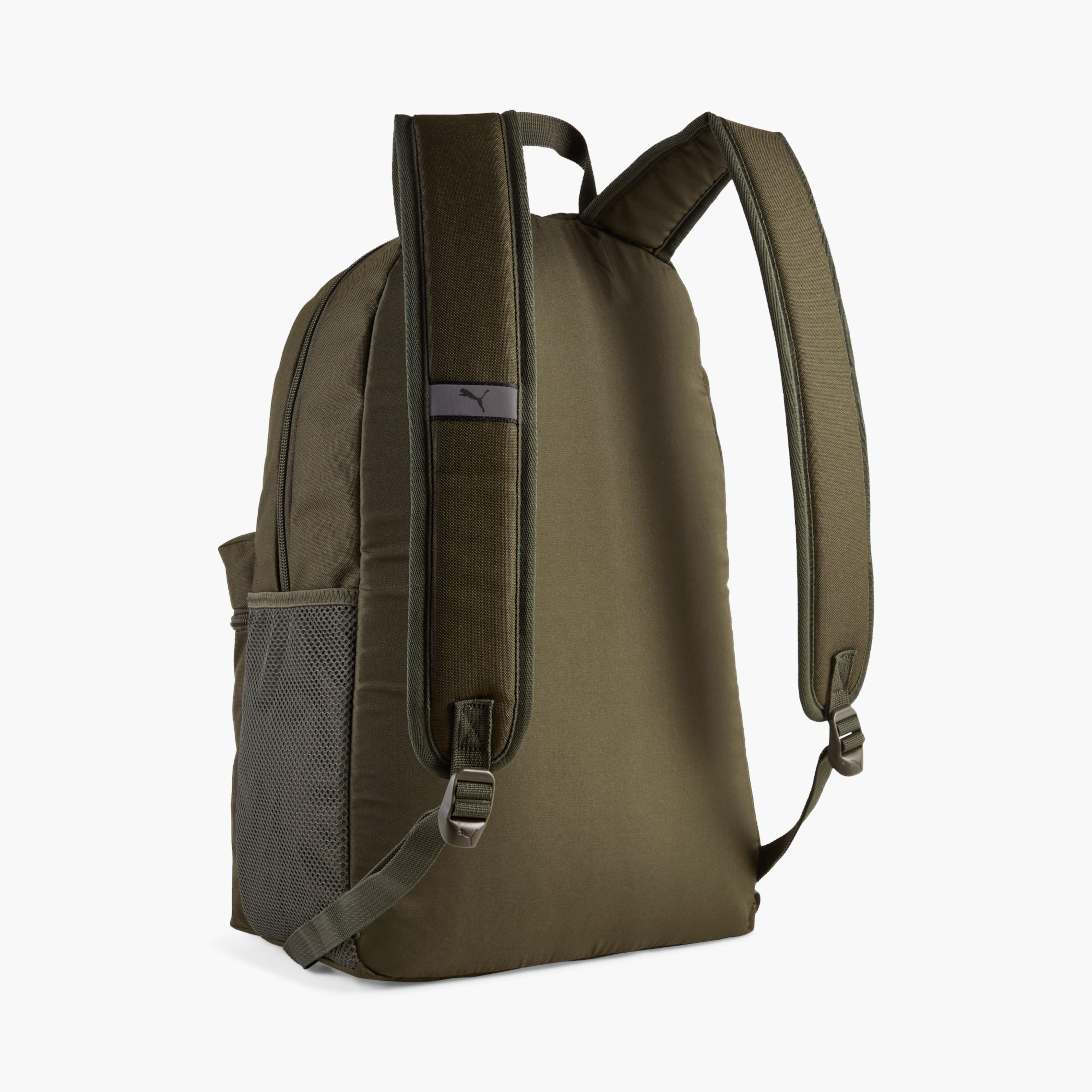 Puma Logo Print School Backpack with Adjustable Straps and Zip Closure-boys-accessories-bagsandbackpacks-image-2