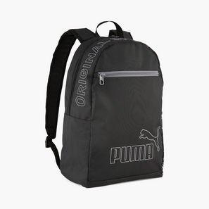 شنطة ظهر مدرسية بطبعات شعار وحمالات قابلة للتعديل وسحاب إغلاق من بوما-school-bagsandbackpacks-image-1