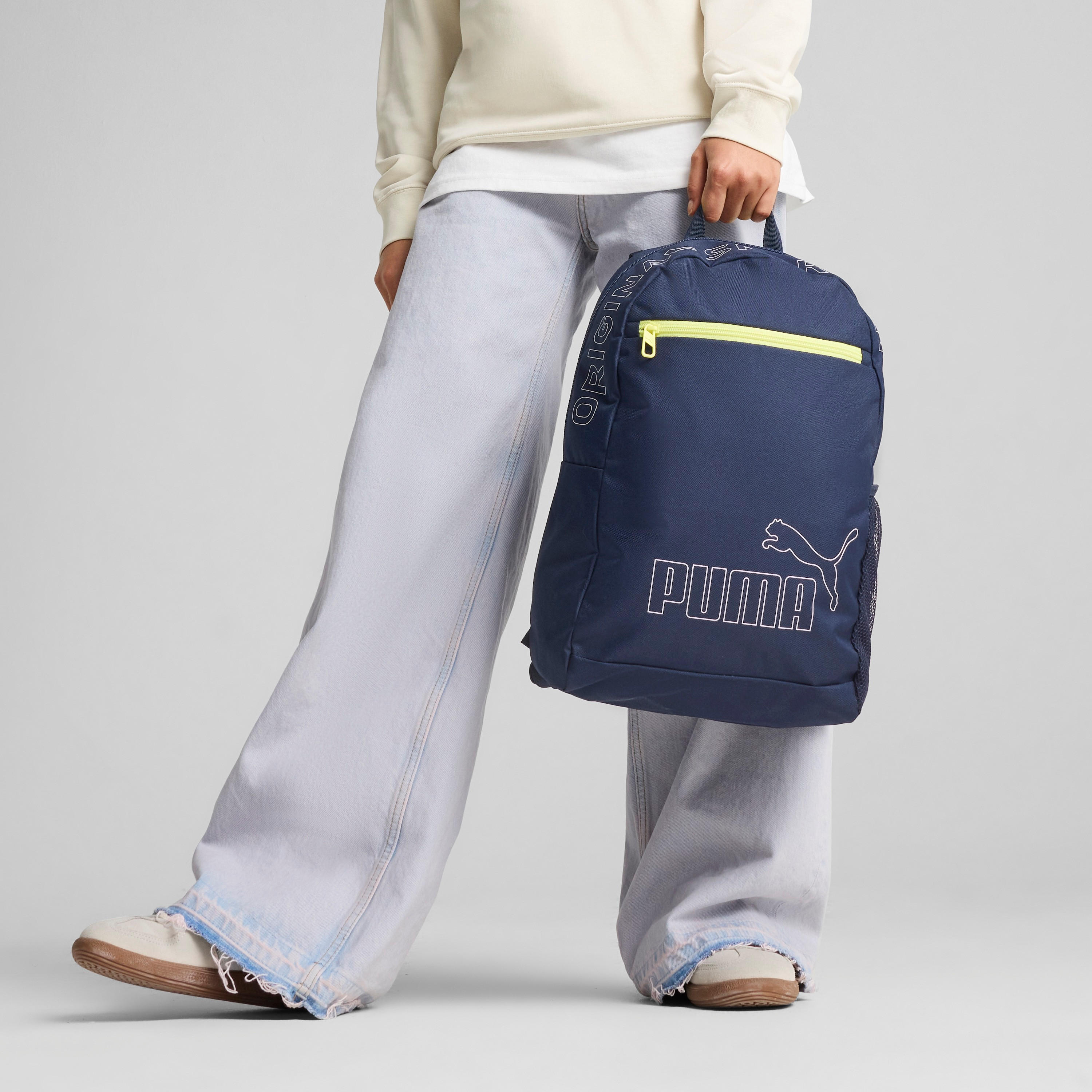 Puma Logo Print School Backpack with Adjustable Straps and Zip Closure-school-bagsandbackpacks-backpacks-image-2
