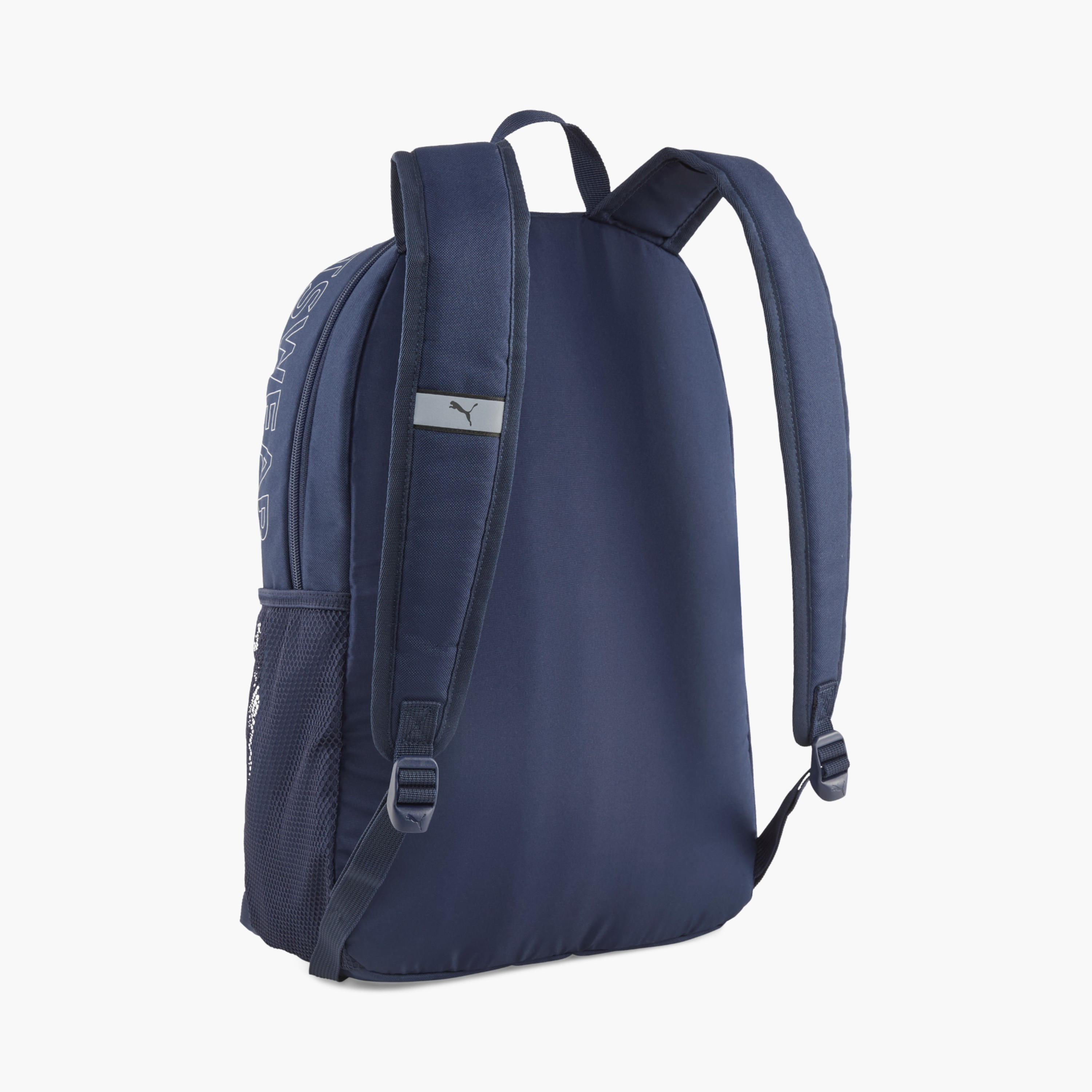 Puma Logo Print School Backpack with Adjustable Straps and Zip Closure-school-bagsandbackpacks-backpacks-image-3