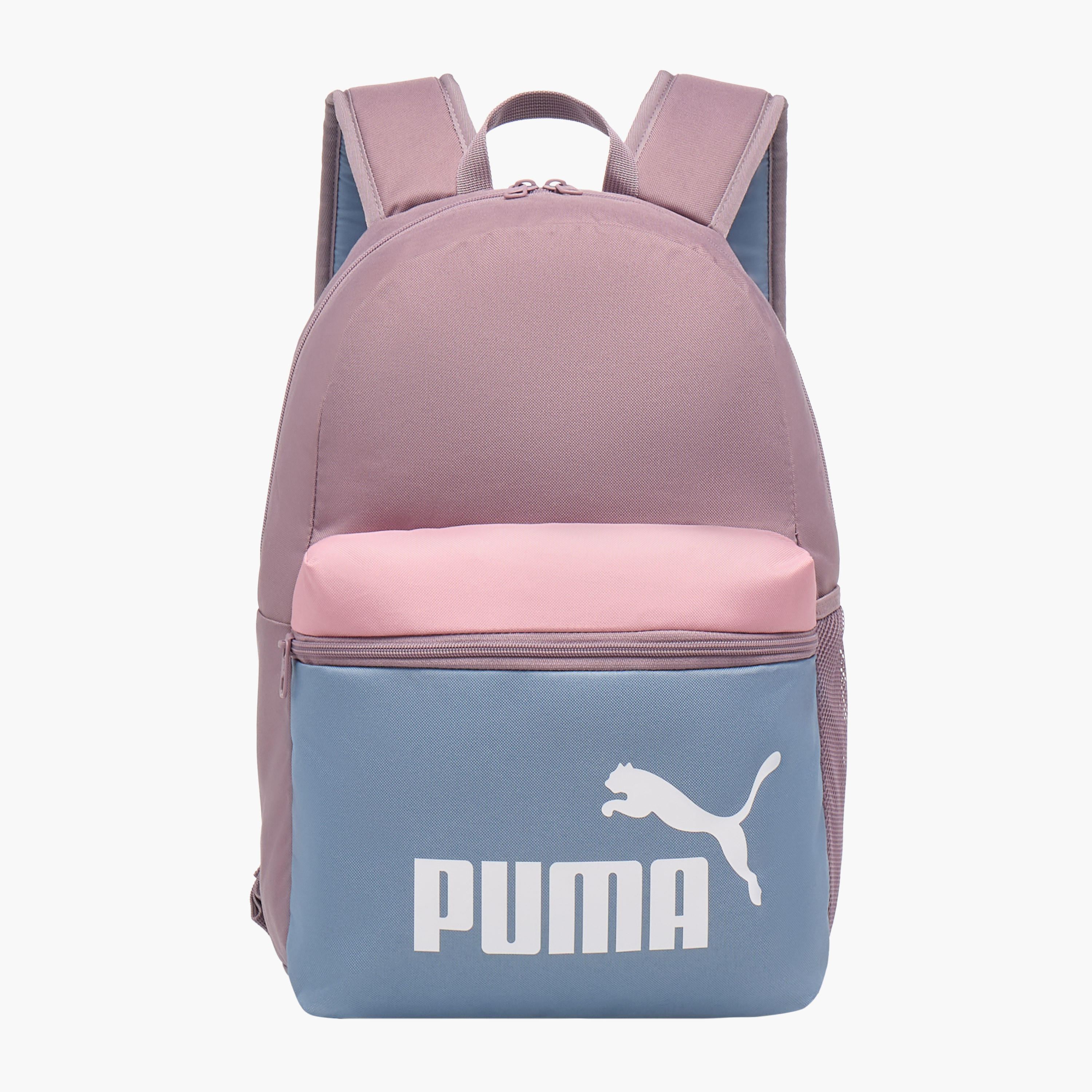 Puma Logo Print School Backpack with Adjustable Straps and Zip Closure-school-bagsandbackpacks-backpacks-image-1