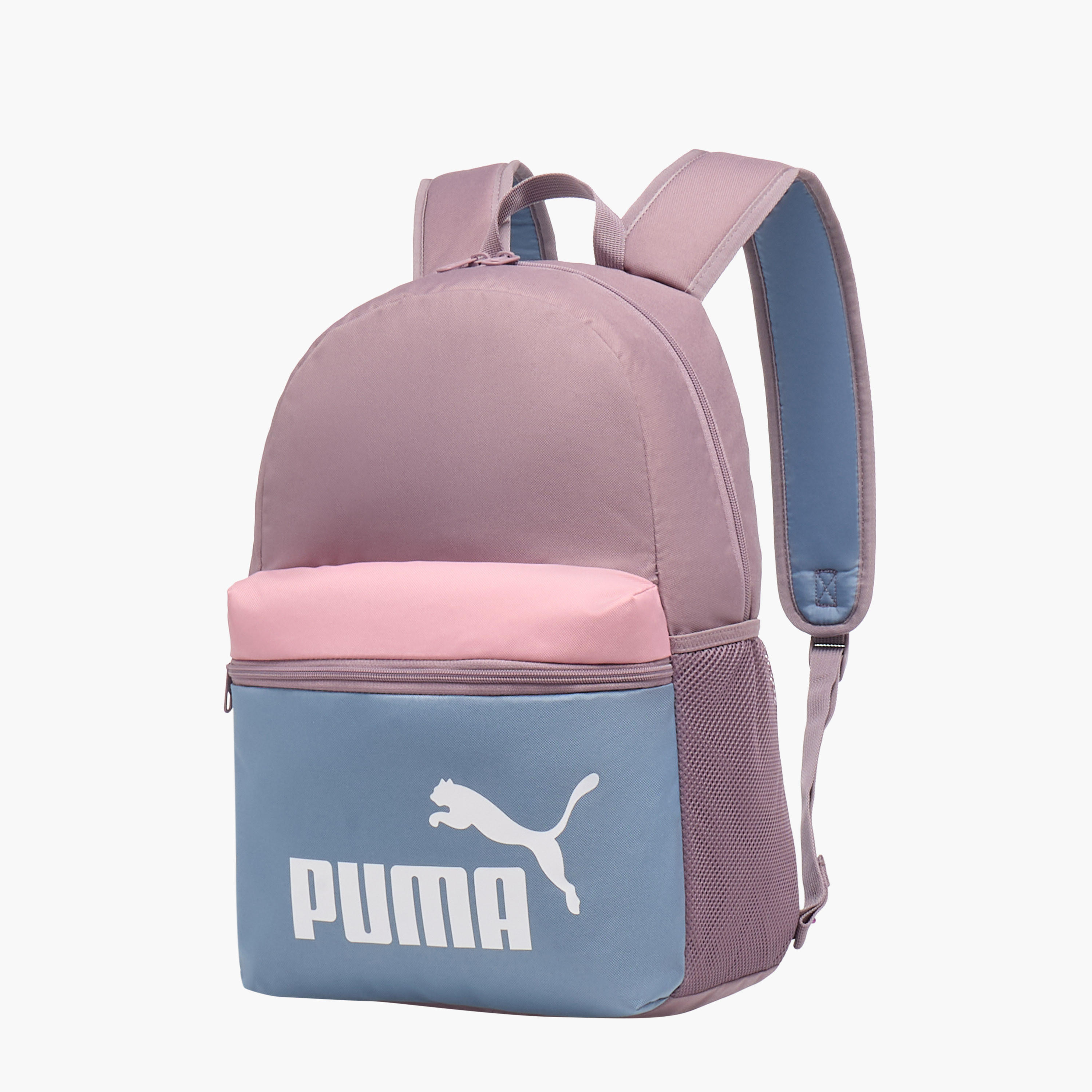 Puma Logo Print School Backpack with Adjustable Straps and Zip Closure-school-bagsandbackpacks-backpacks-image-2